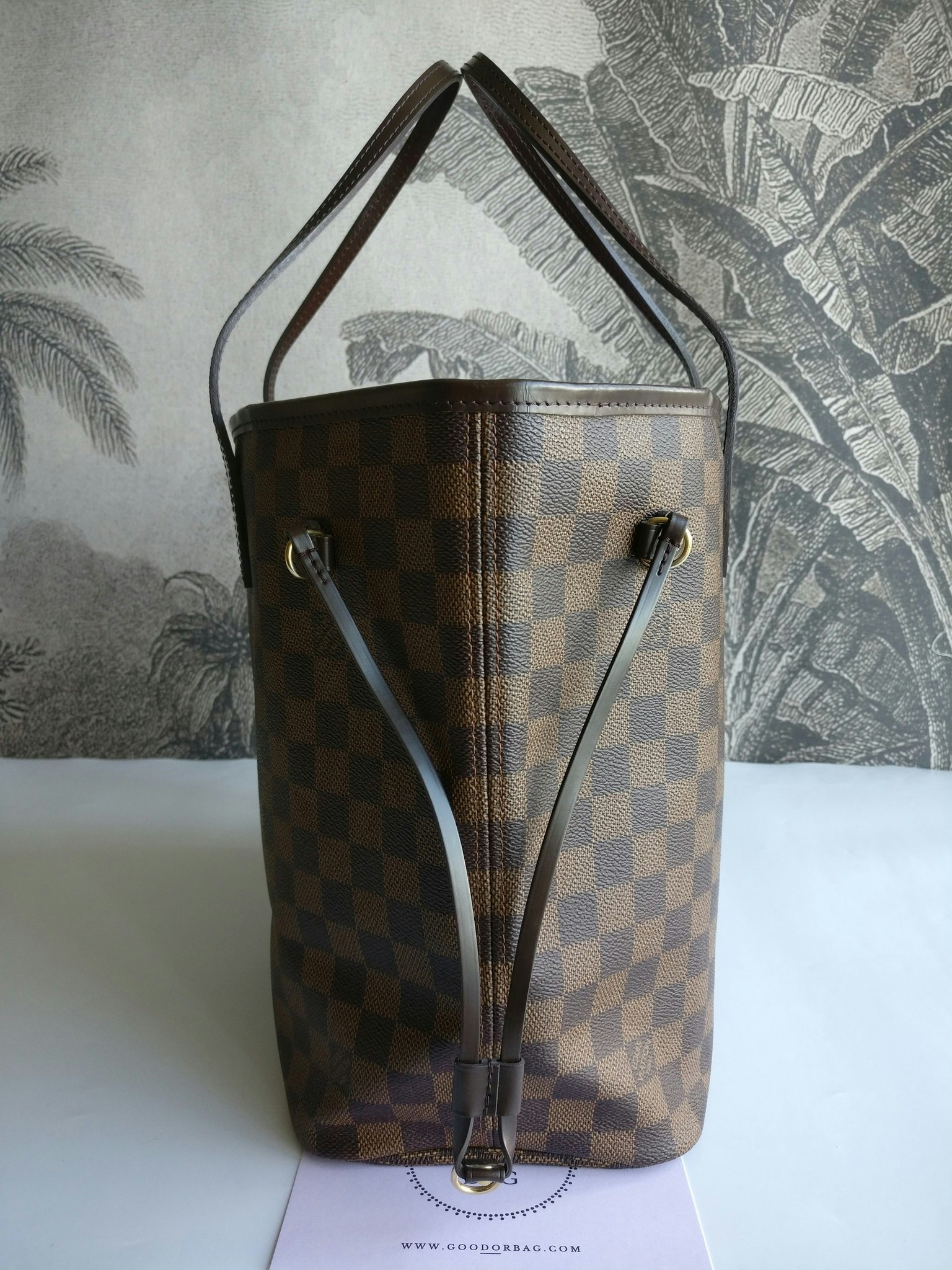 Louis Vuitton Neverfull MM damier ebene rose ballerine