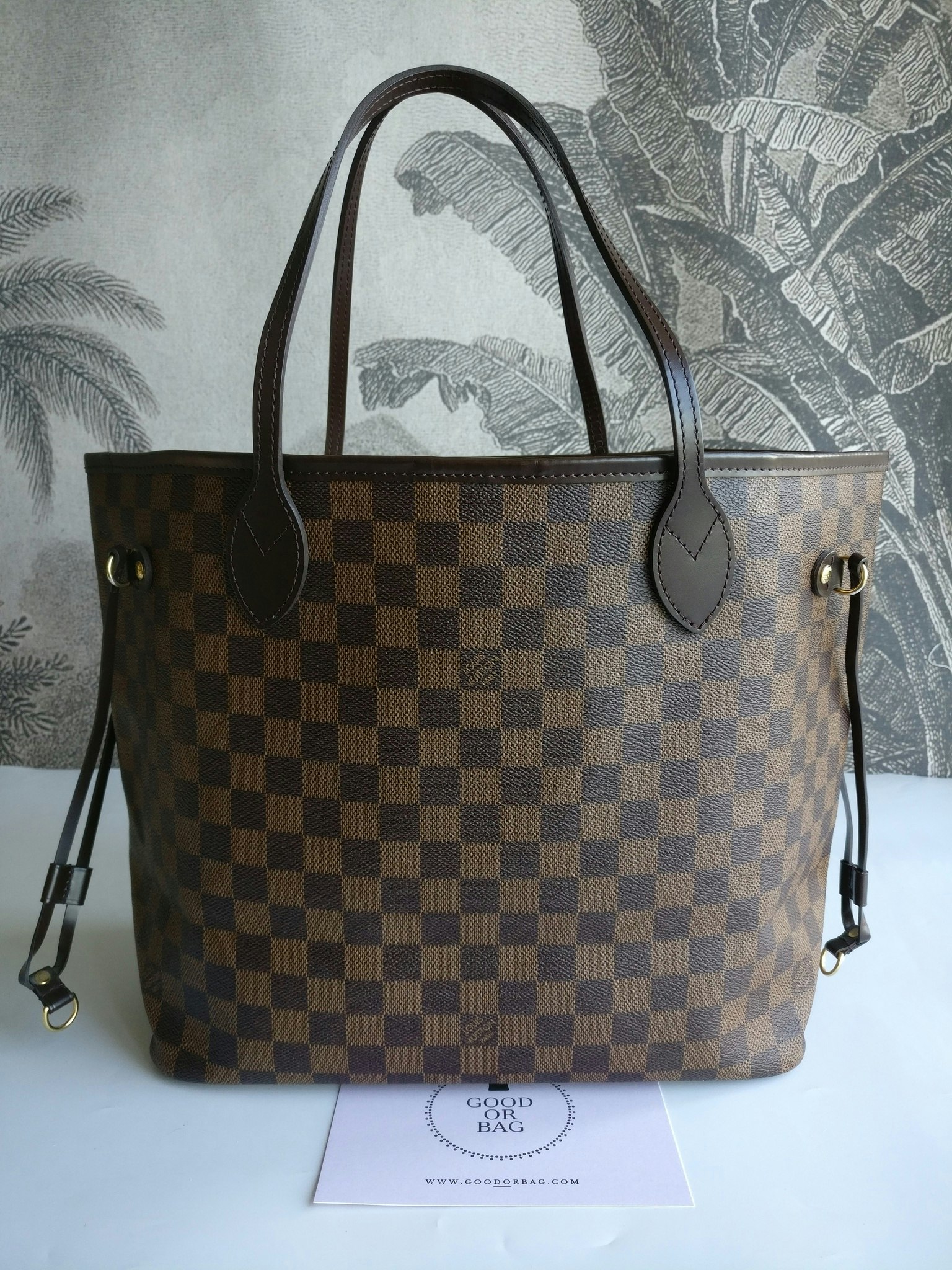 Louis Vuitton Neverfull MM damier ebene rose ballerine