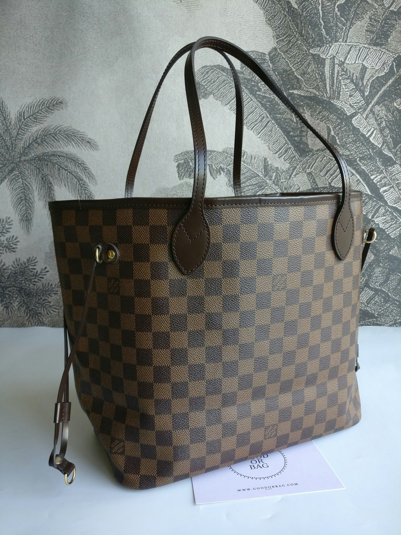Louis Vuitton Neverfull MM damier ebene rose ballerine