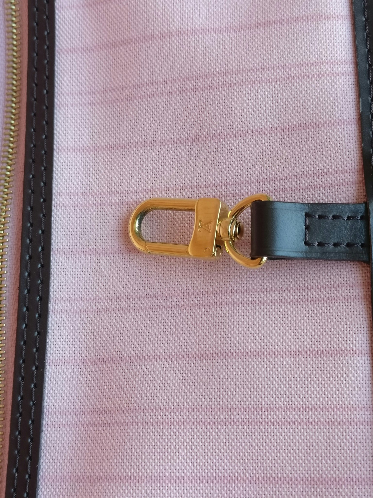 Louis Vuitton Neverfull MM damier ebene rose ballerine