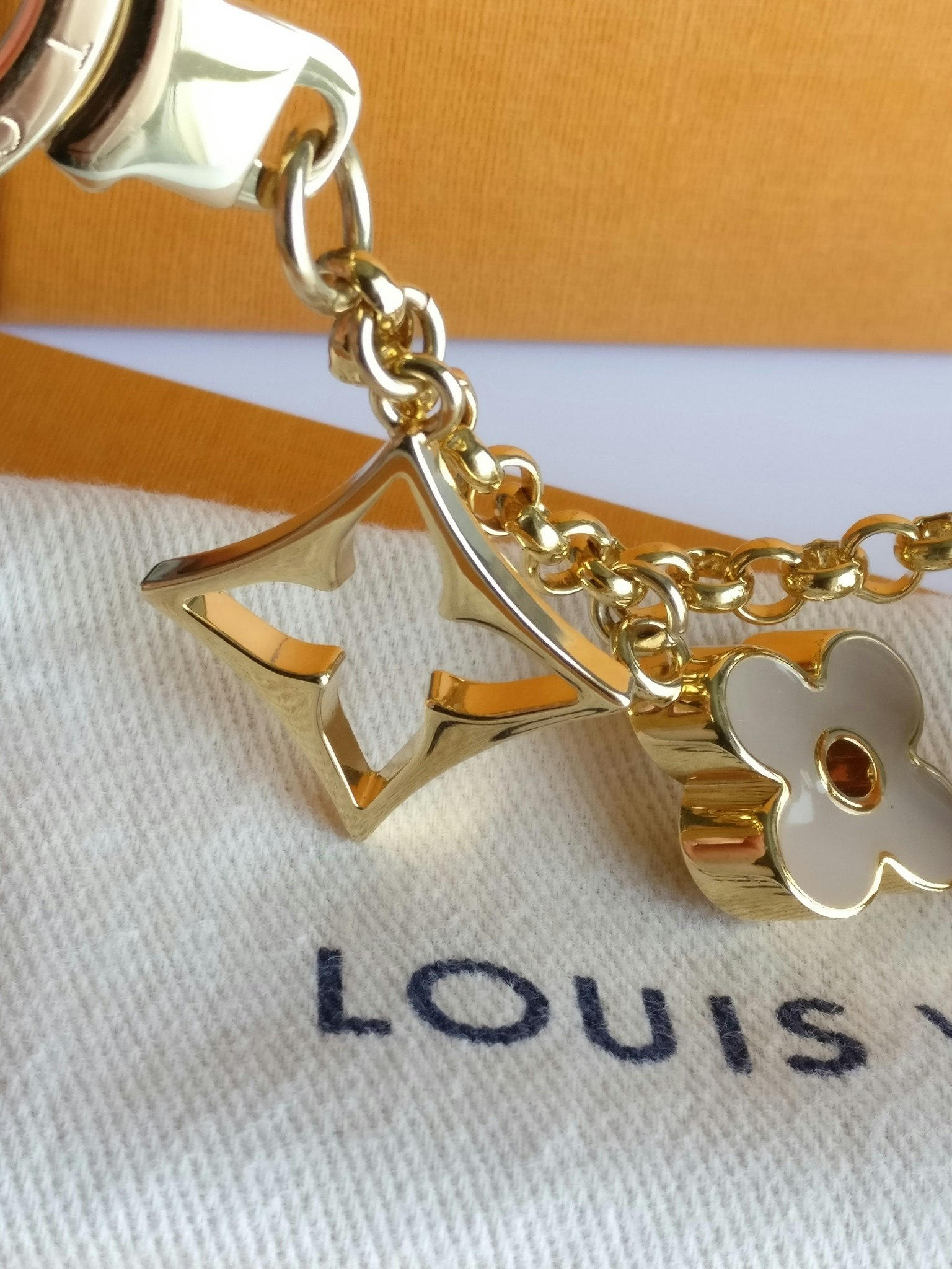 Louis Vuitton Fleur de Monogram Bag Charm Chain