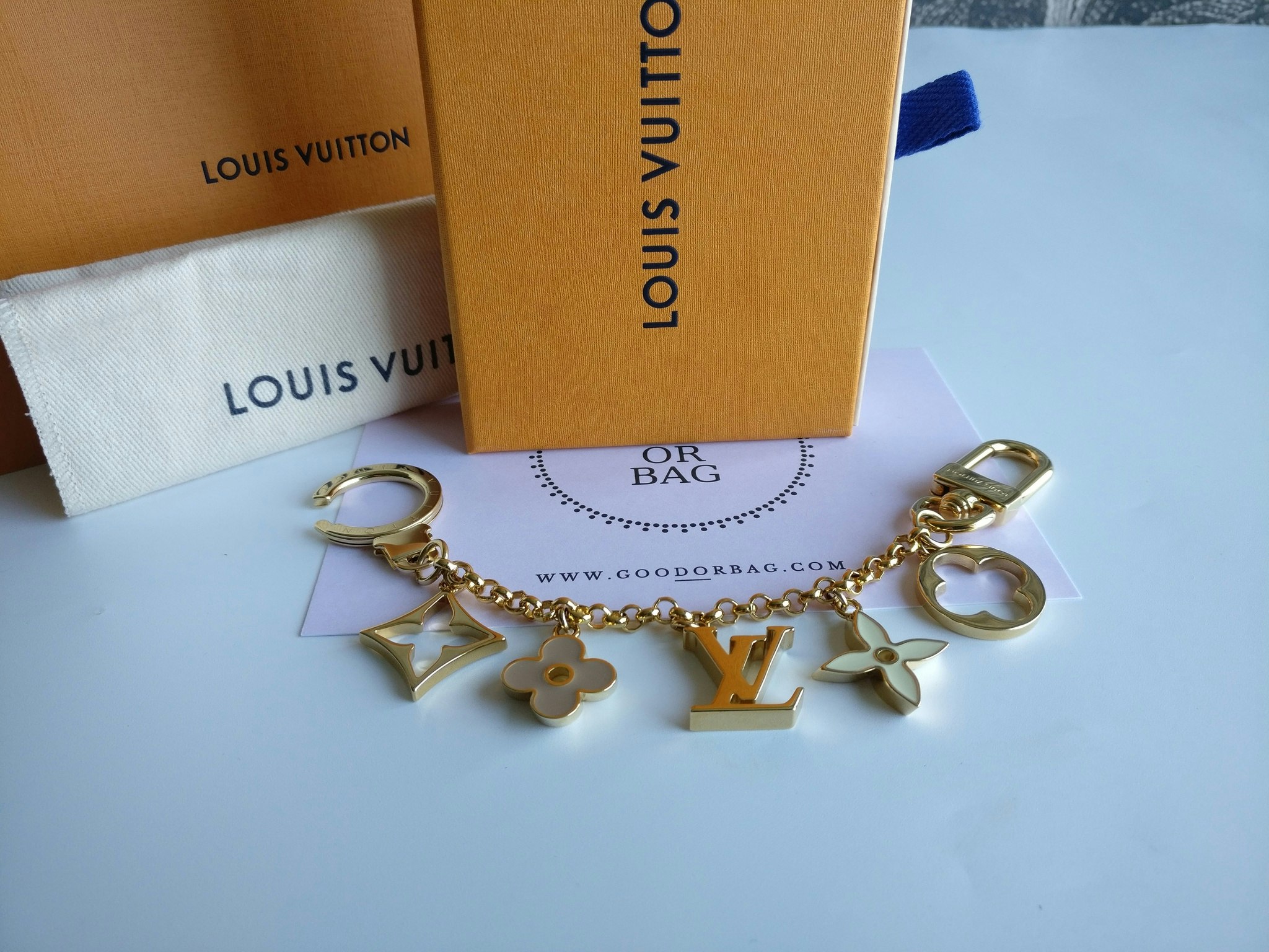 Louis Vuitton Fleur de Monogram Bag Charm Chain