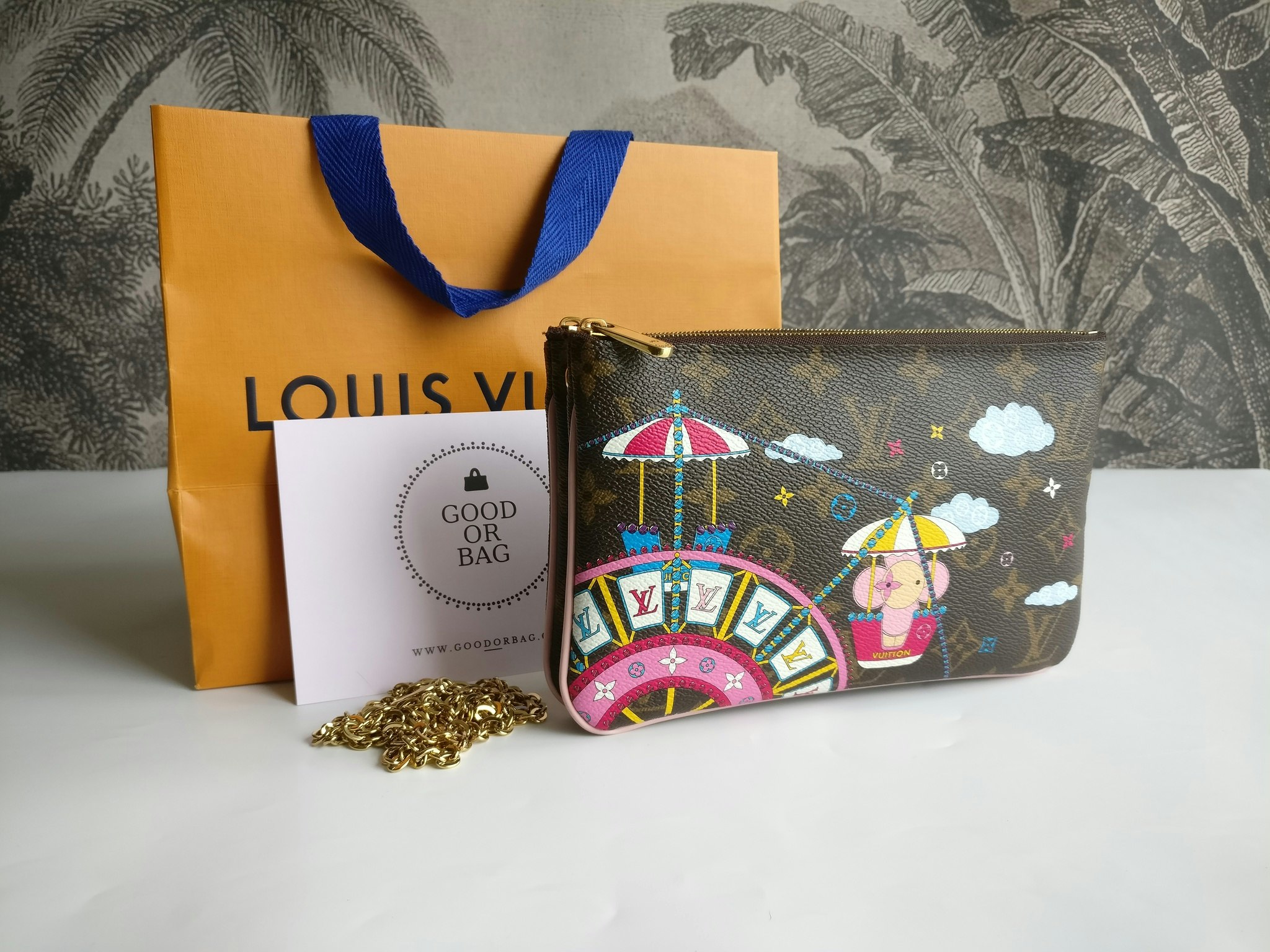 Louis Vuitton  Double Zip Pochette Illustre