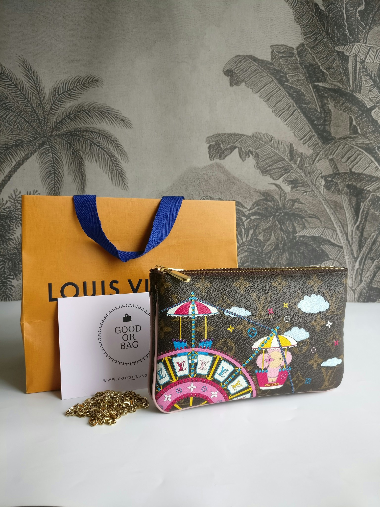 Louis Vuitton  Double Zip Pochette Illustre