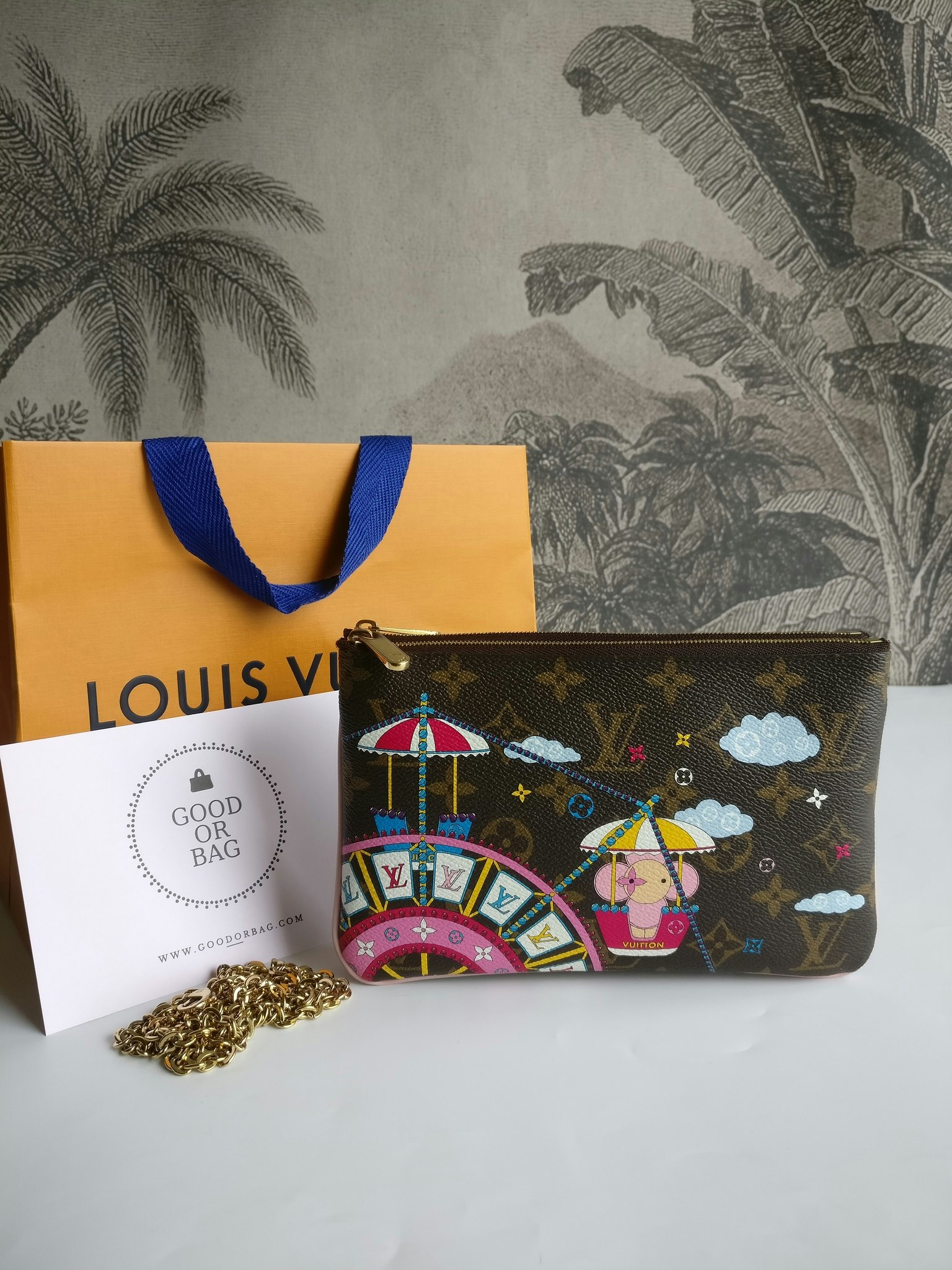 Louis Vuitton  Double Zip Pochette Illustre