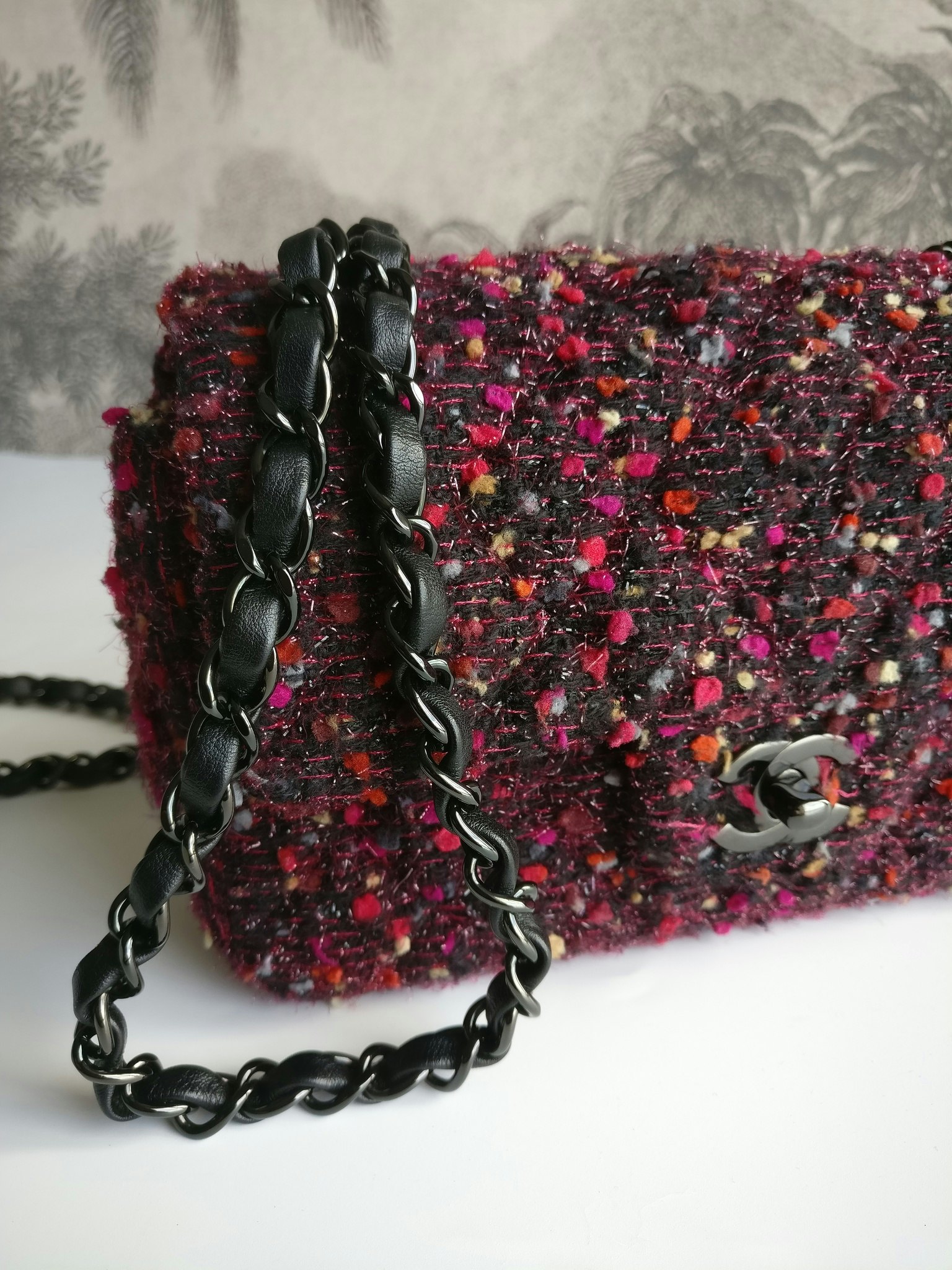 Chanel Tweed Mini Rectangular Classic Flap