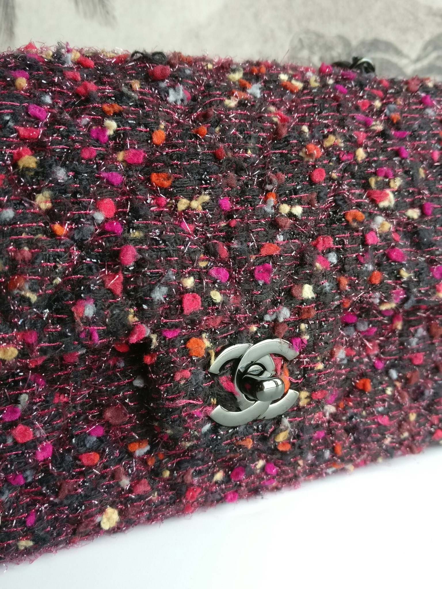 Chanel Tweed Mini Rectangular Classic Flap