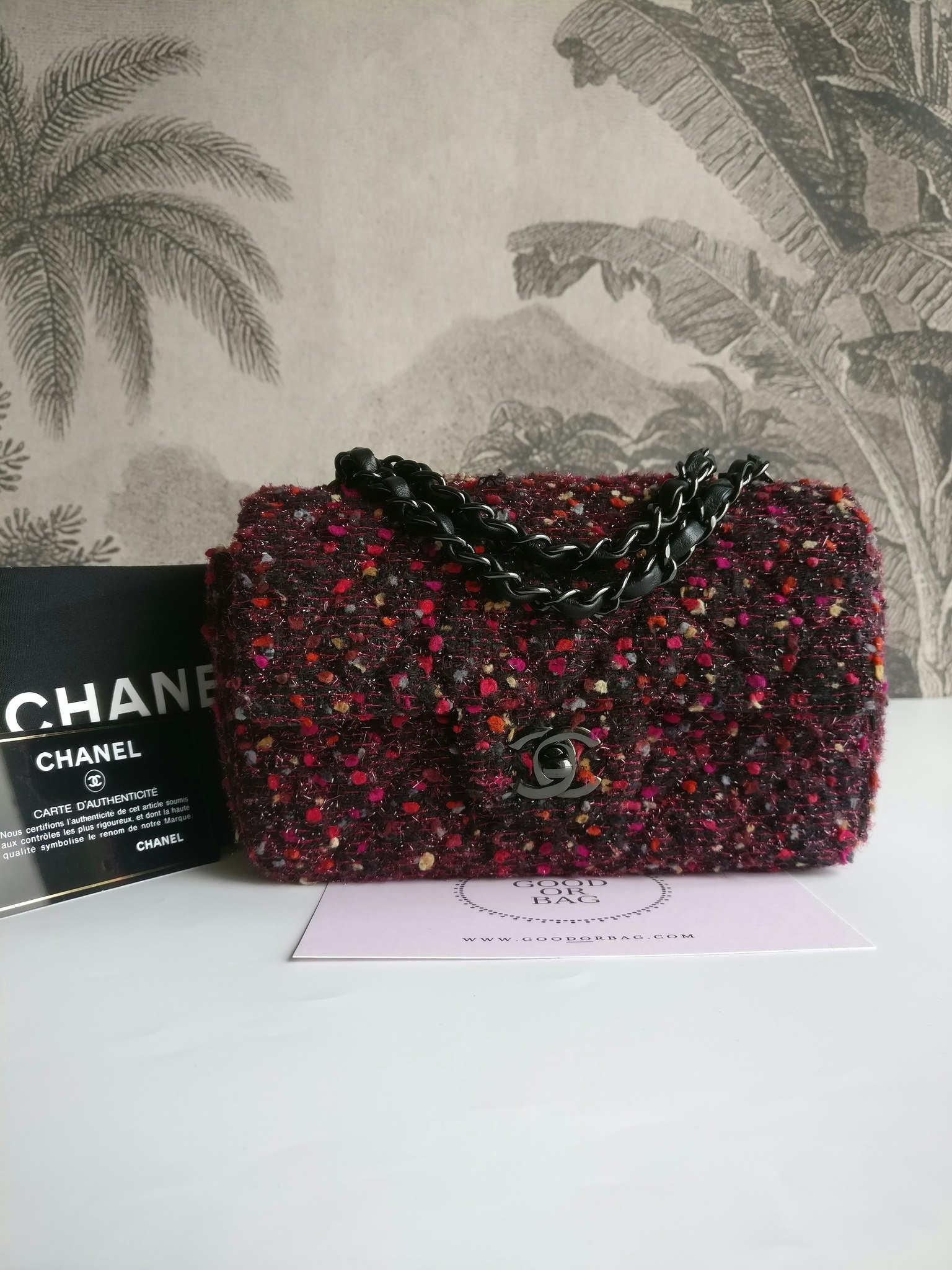 Chanel Tweed Mini Rectangular Classic Flap