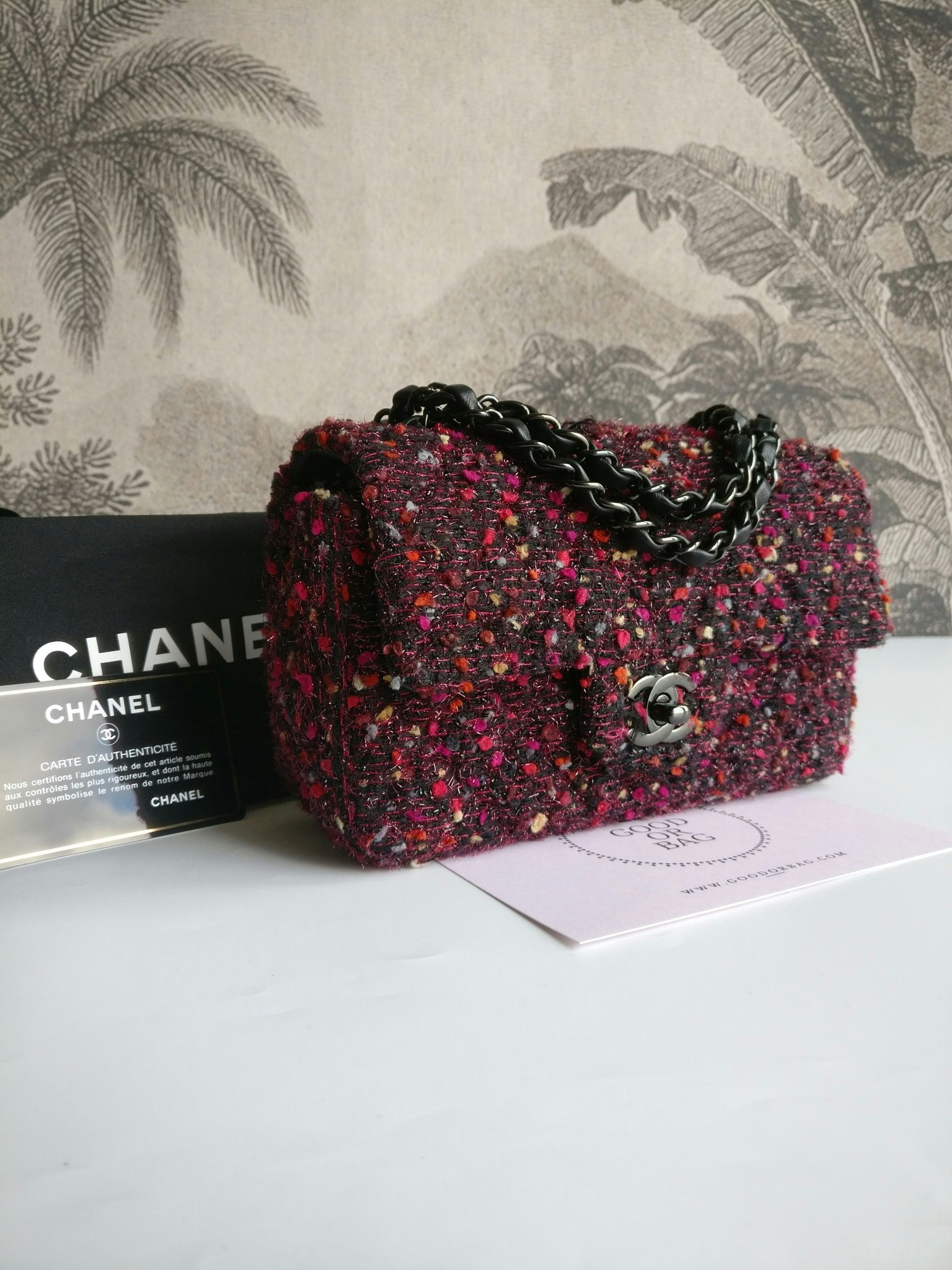 Chanel Tweed Mini Rectangular Classic Flap