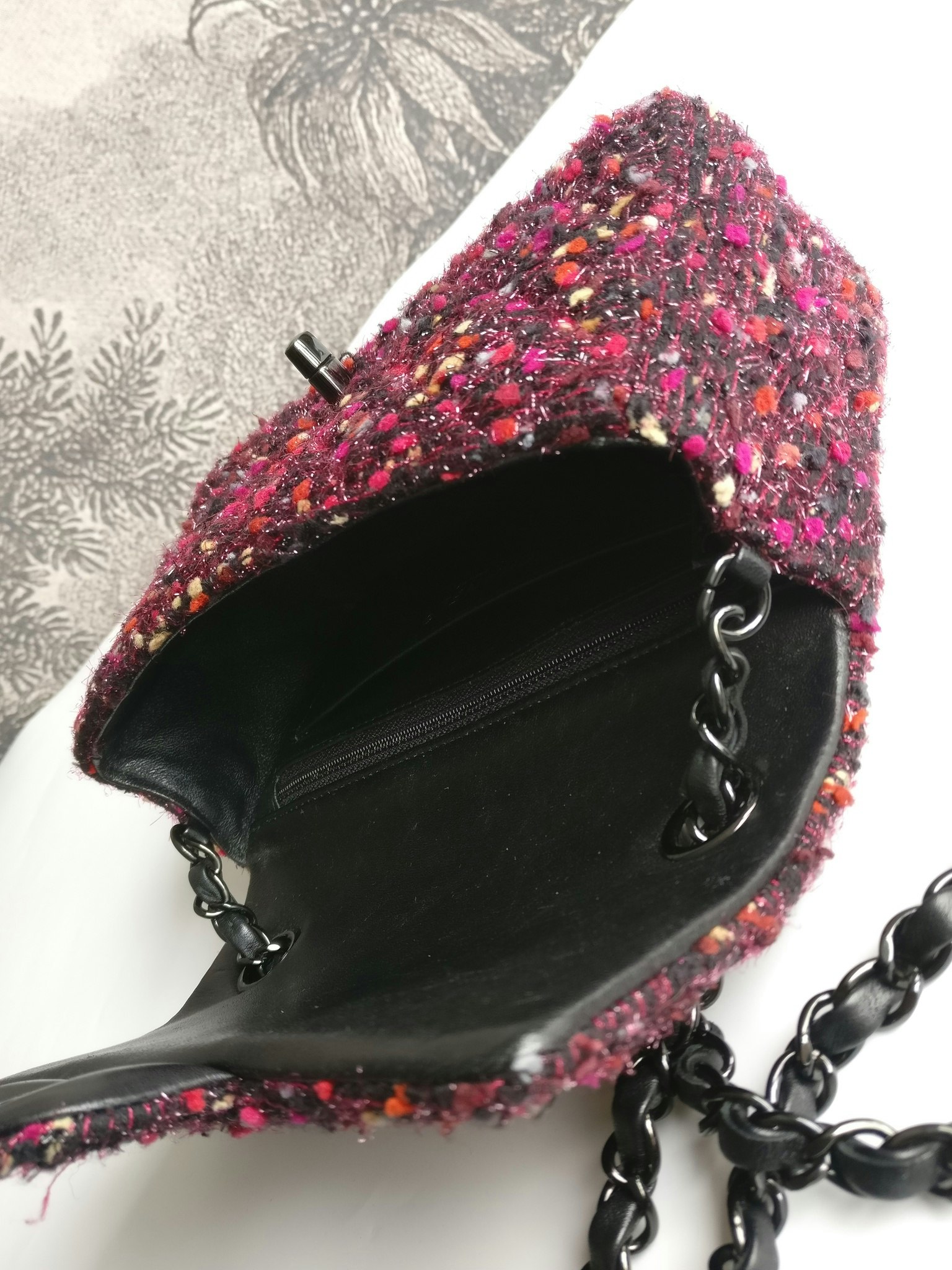 Chanel Tweed Mini Rectangular Classic Flap