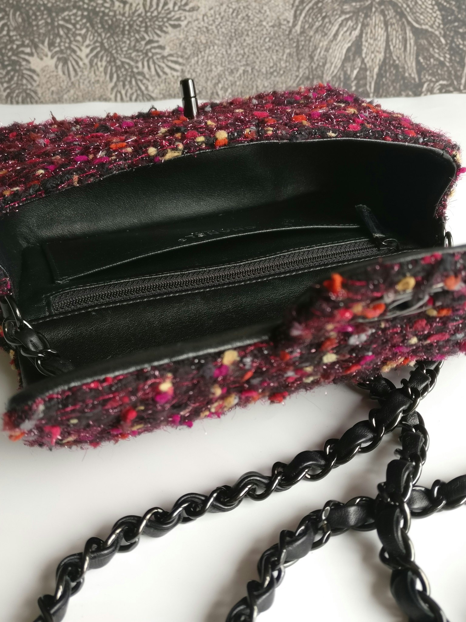 Chanel Tweed Mini Rectangular Classic Flap