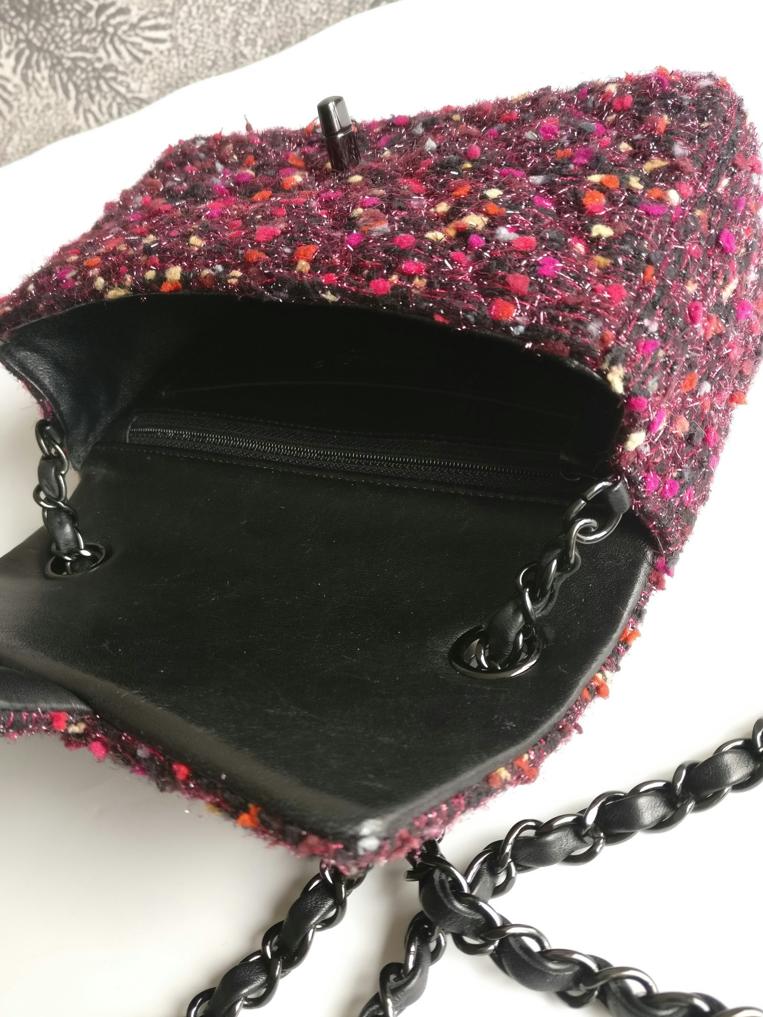 Chanel Tweed Mini Rectangular Classic Flap