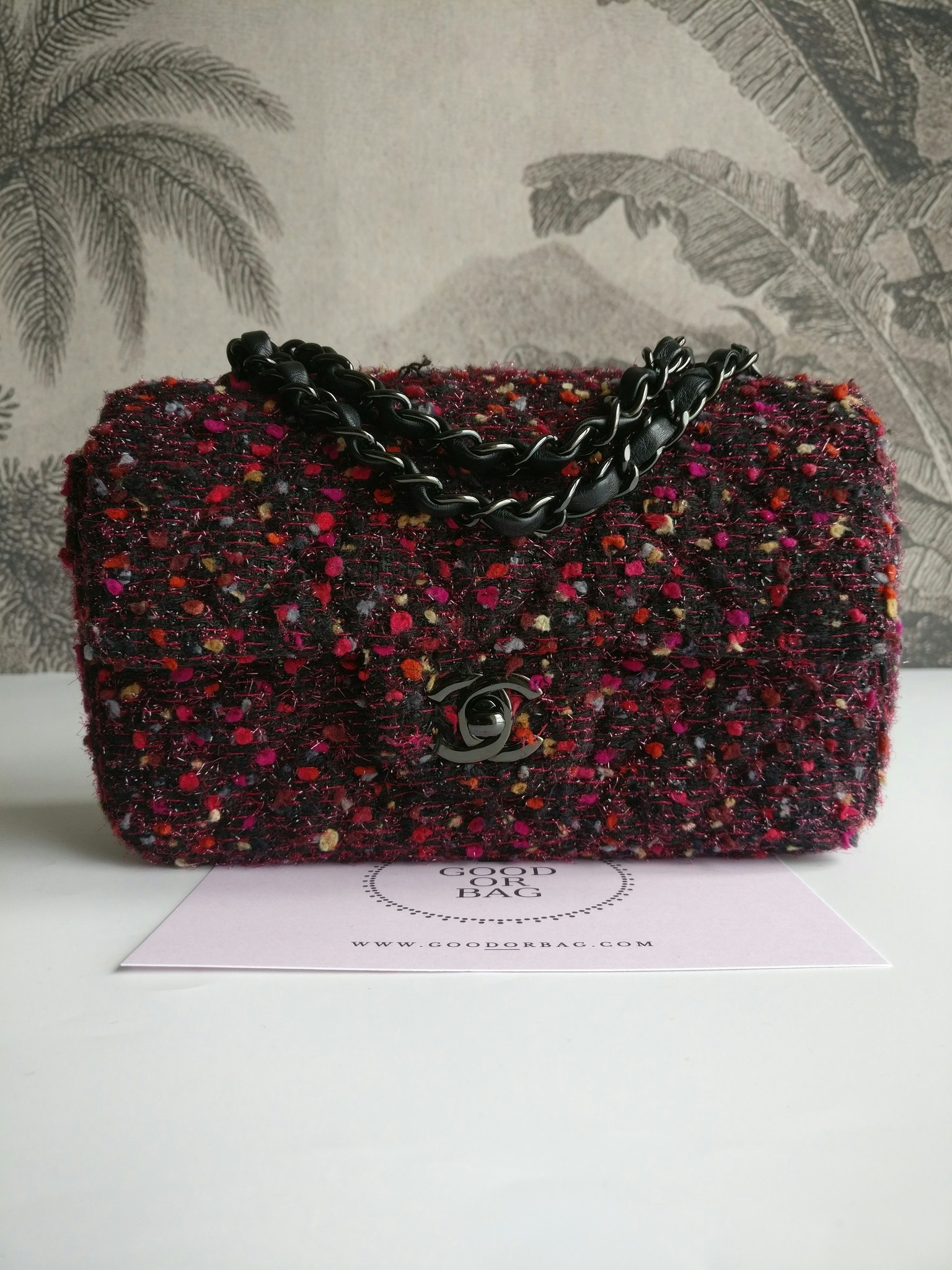 Chanel Tweed Mini Rectangular Classic Flap