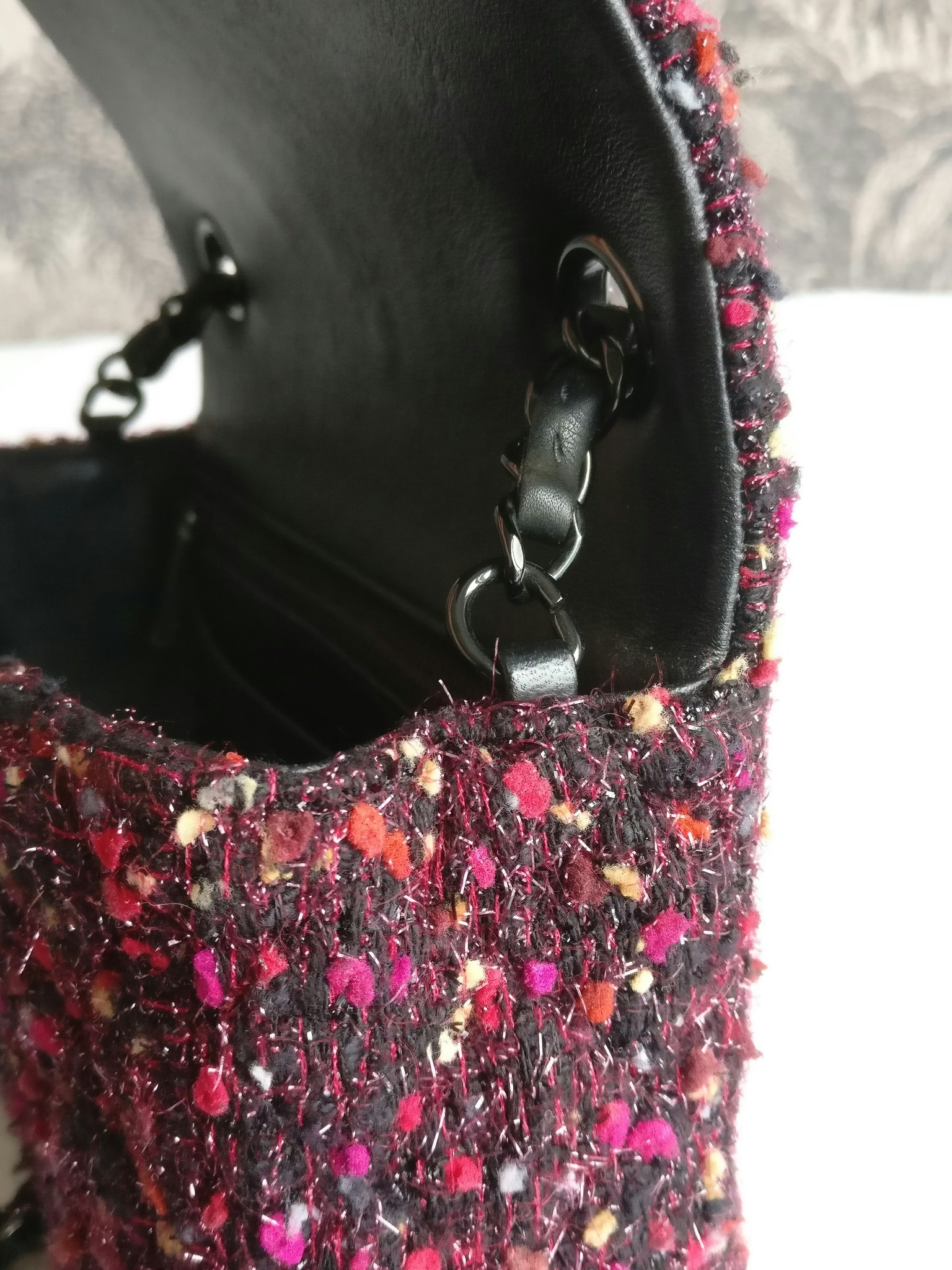 Chanel Tweed Mini Rectangular Classic Flap