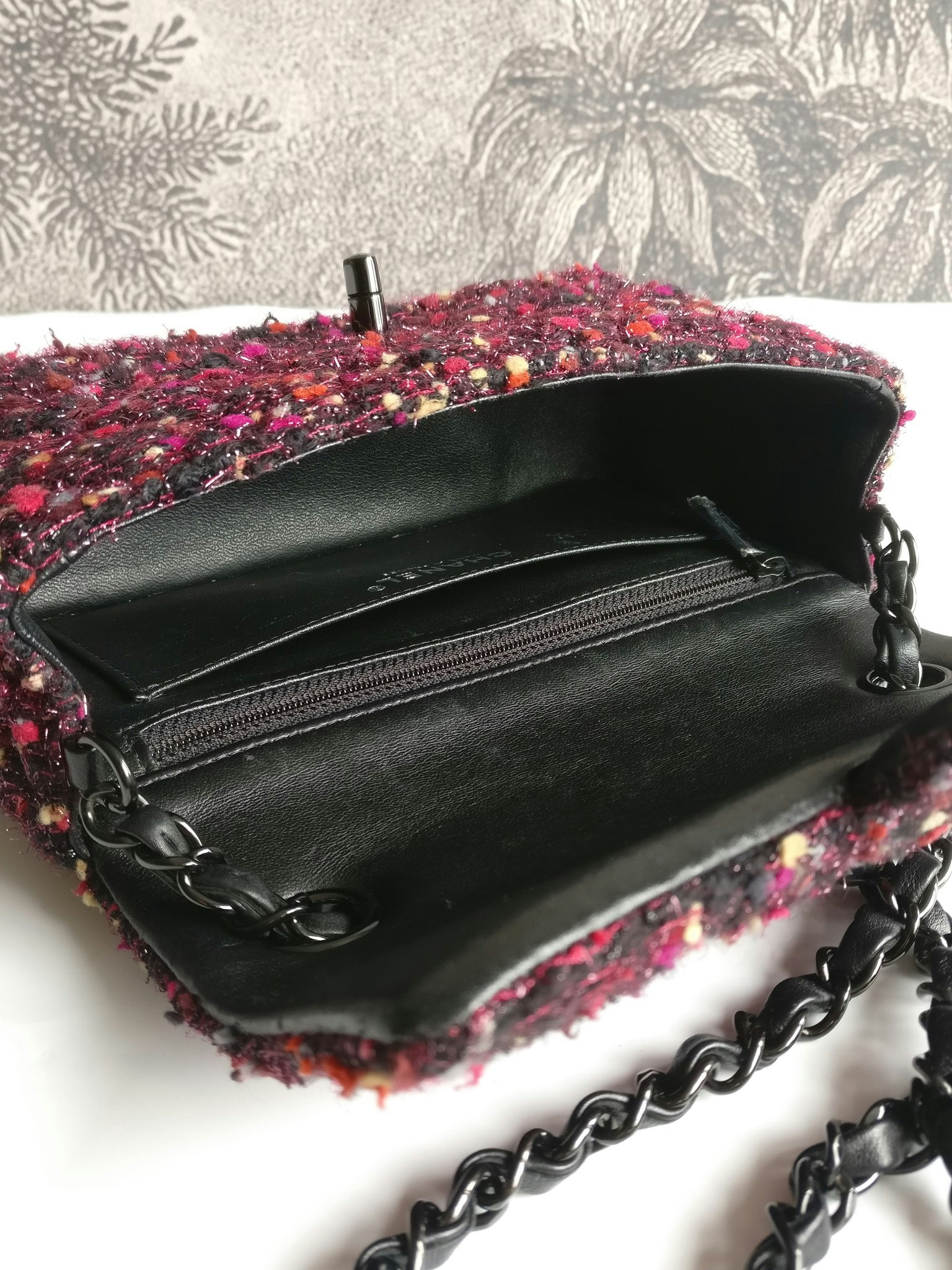 Chanel Tweed Mini Rectangular Classic Flap