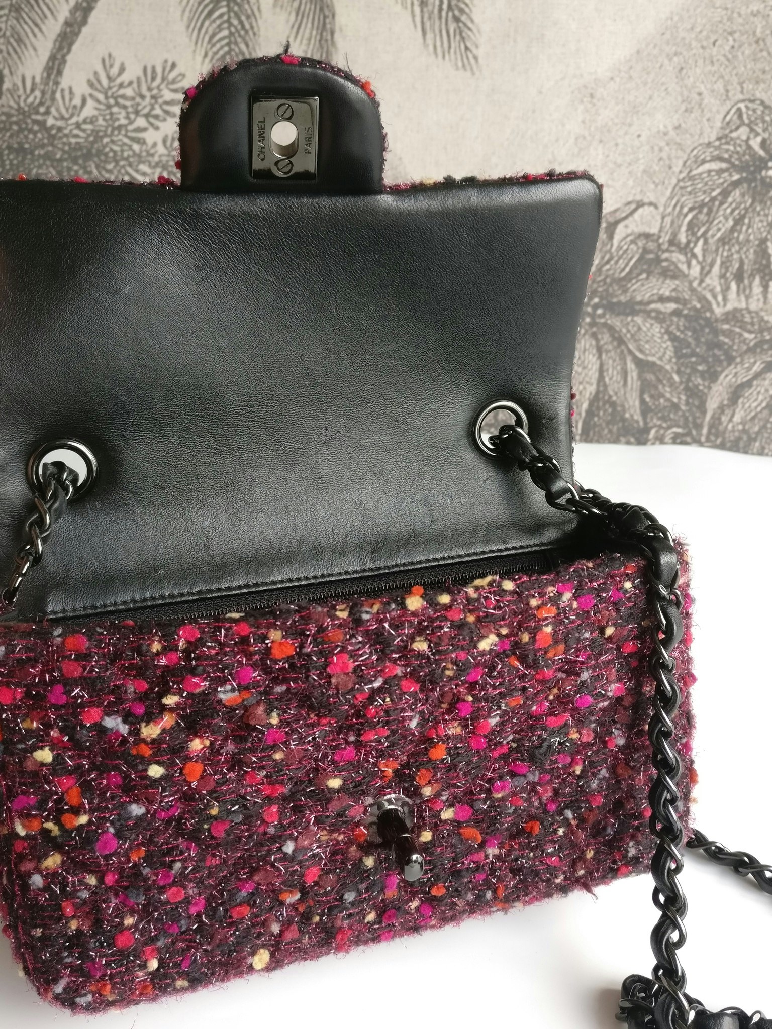 Chanel Tweed Mini Rectangular Classic Flap