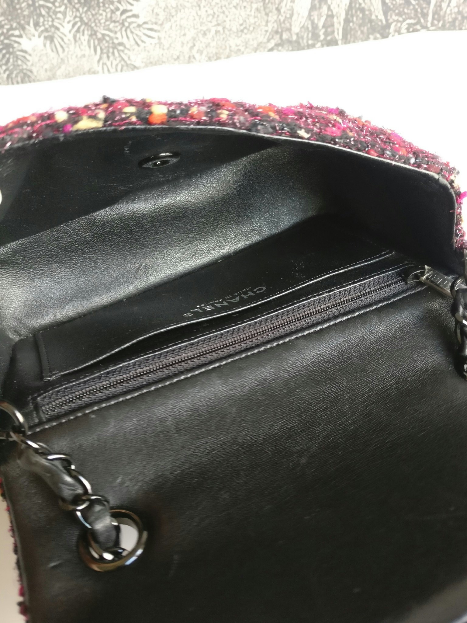 Chanel Tweed Mini Rectangular Classic Flap