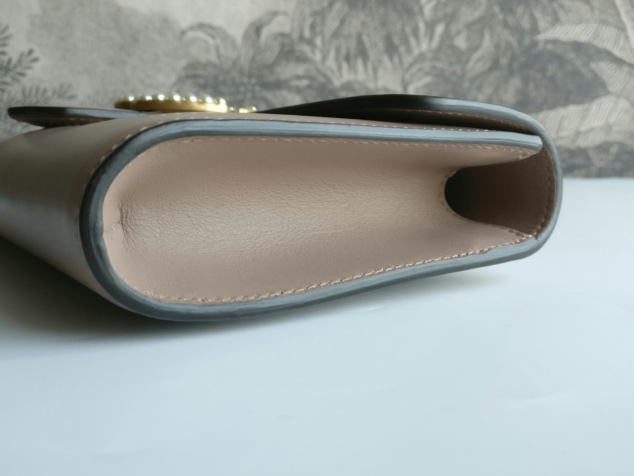 Gucci calfskin Pearly GG Marmont Clutch