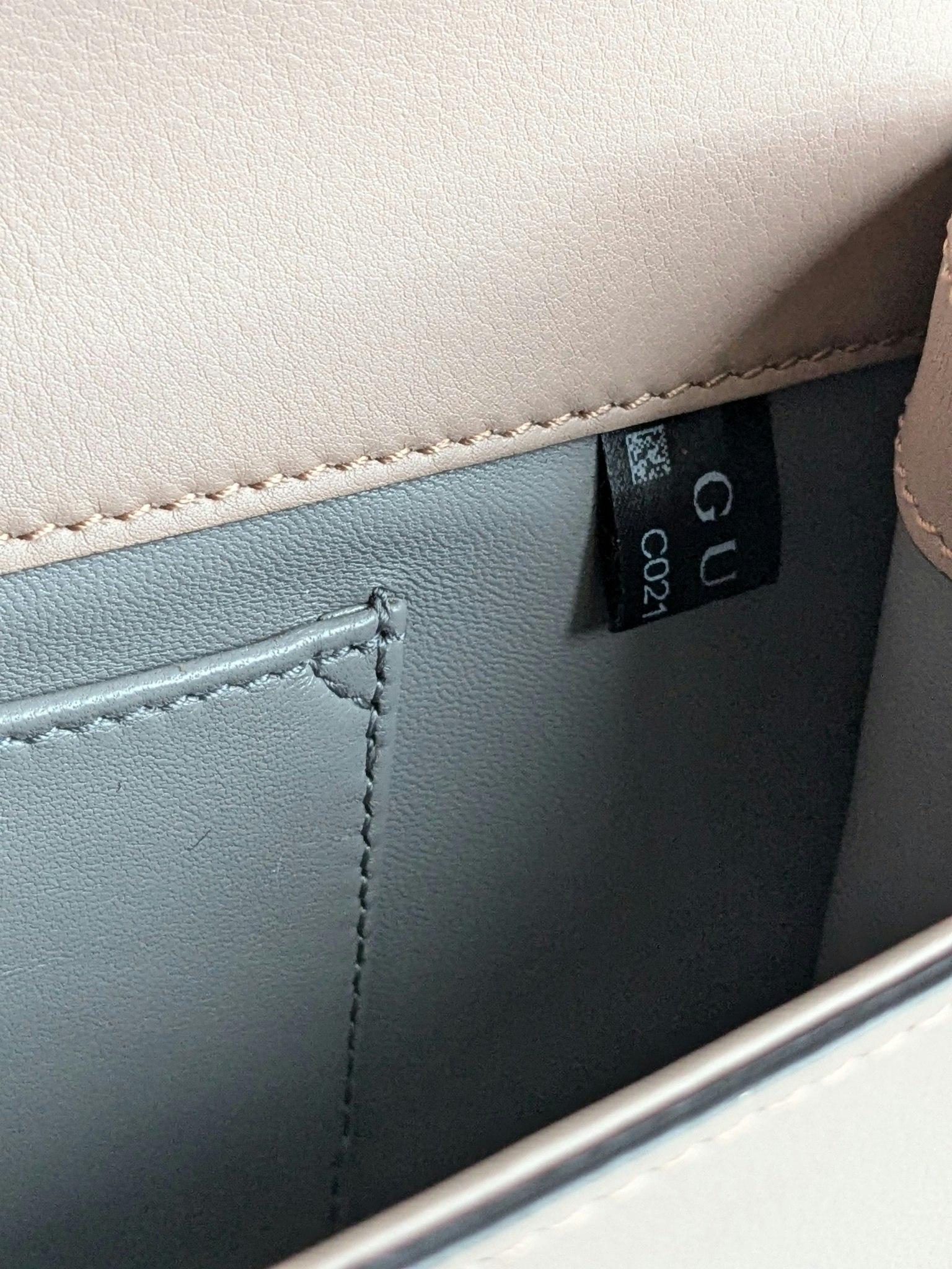 Gucci calfskin Pearly GG Marmont Clutch