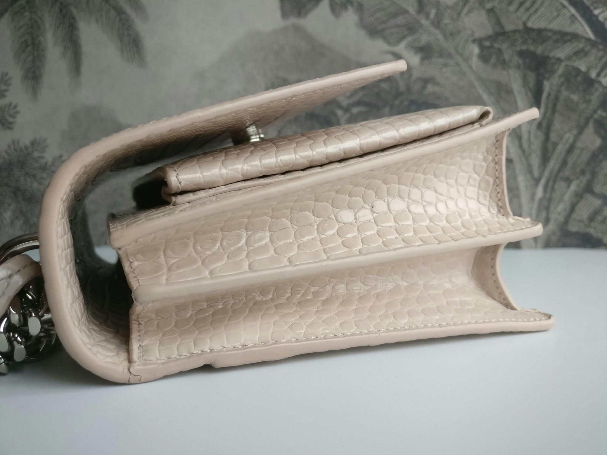 Saint Laurent Sunset Medium Crocodile embossed
