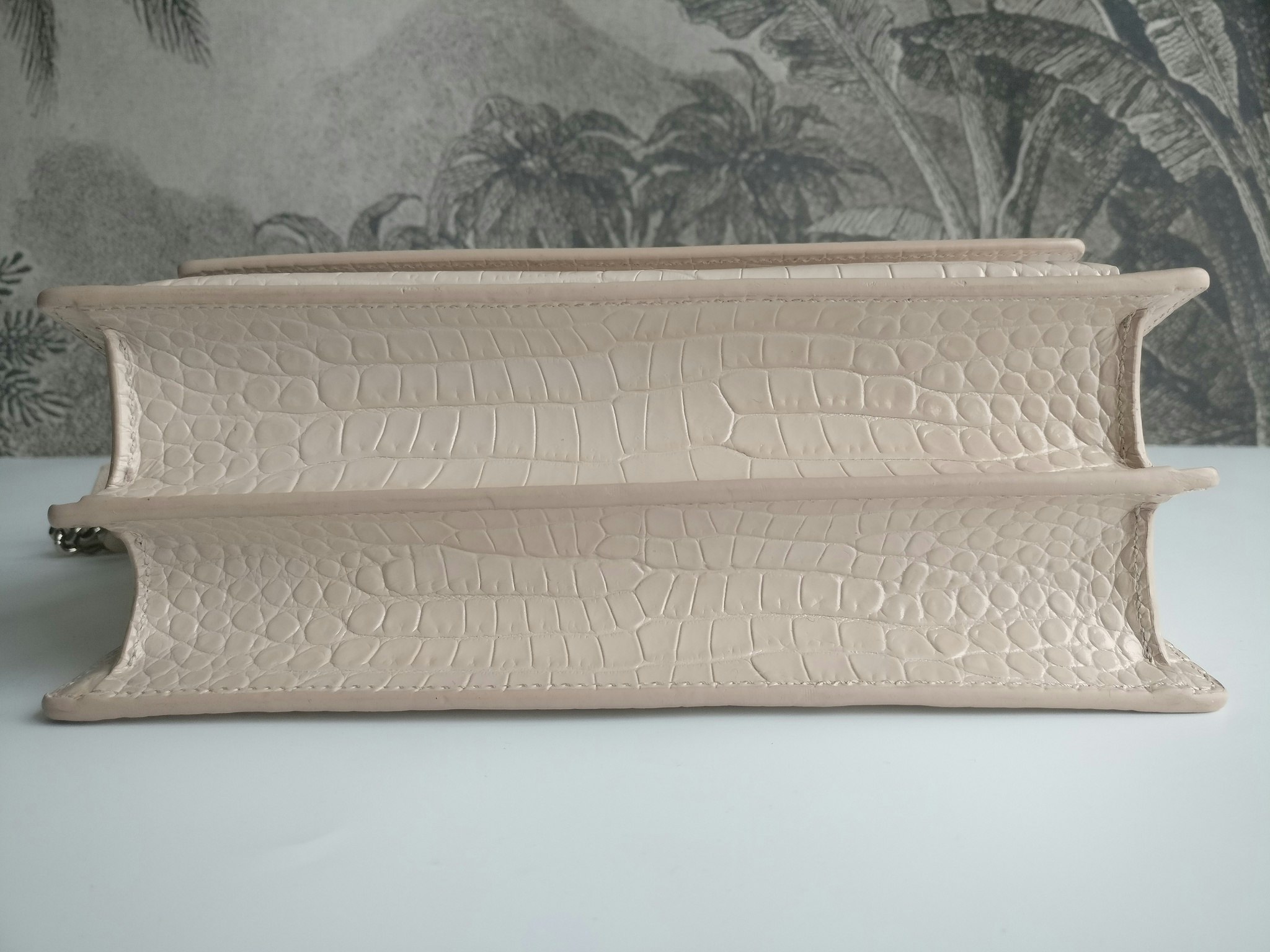 Saint Laurent Sunset Medium Crocodile embossed
