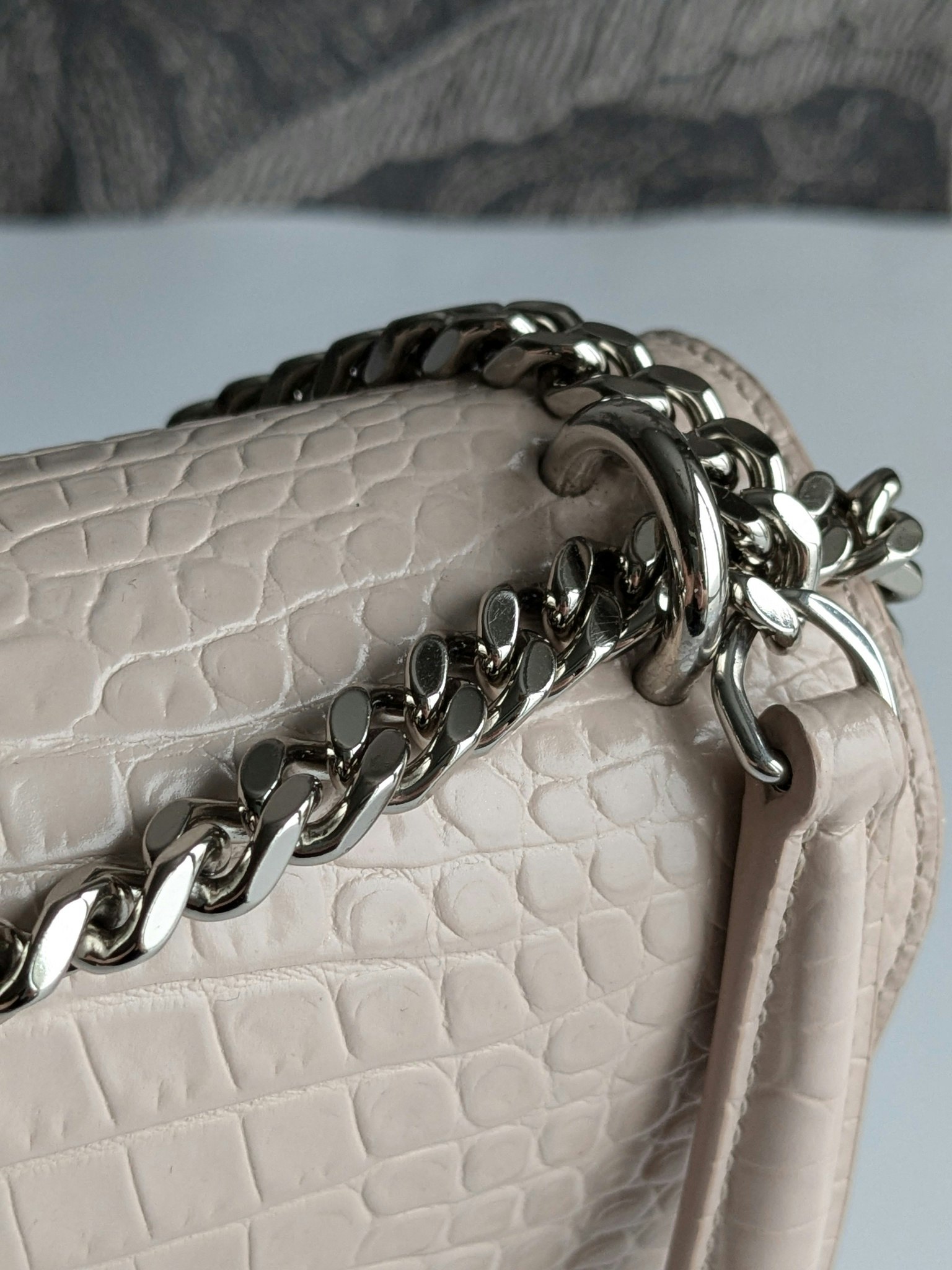 Saint Laurent Sunset Medium Crocodile embossed