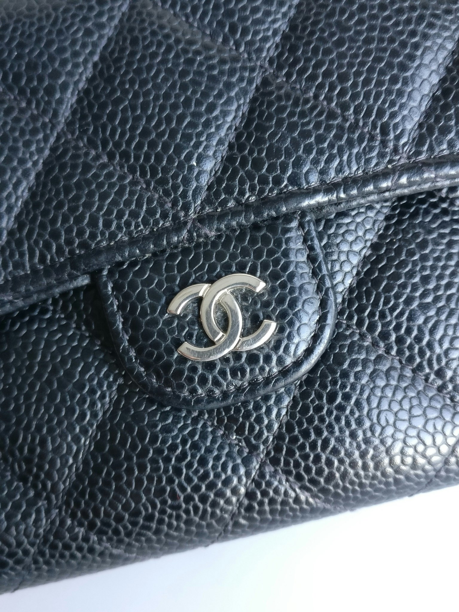Chanel timeless classic flap long wallet caviar