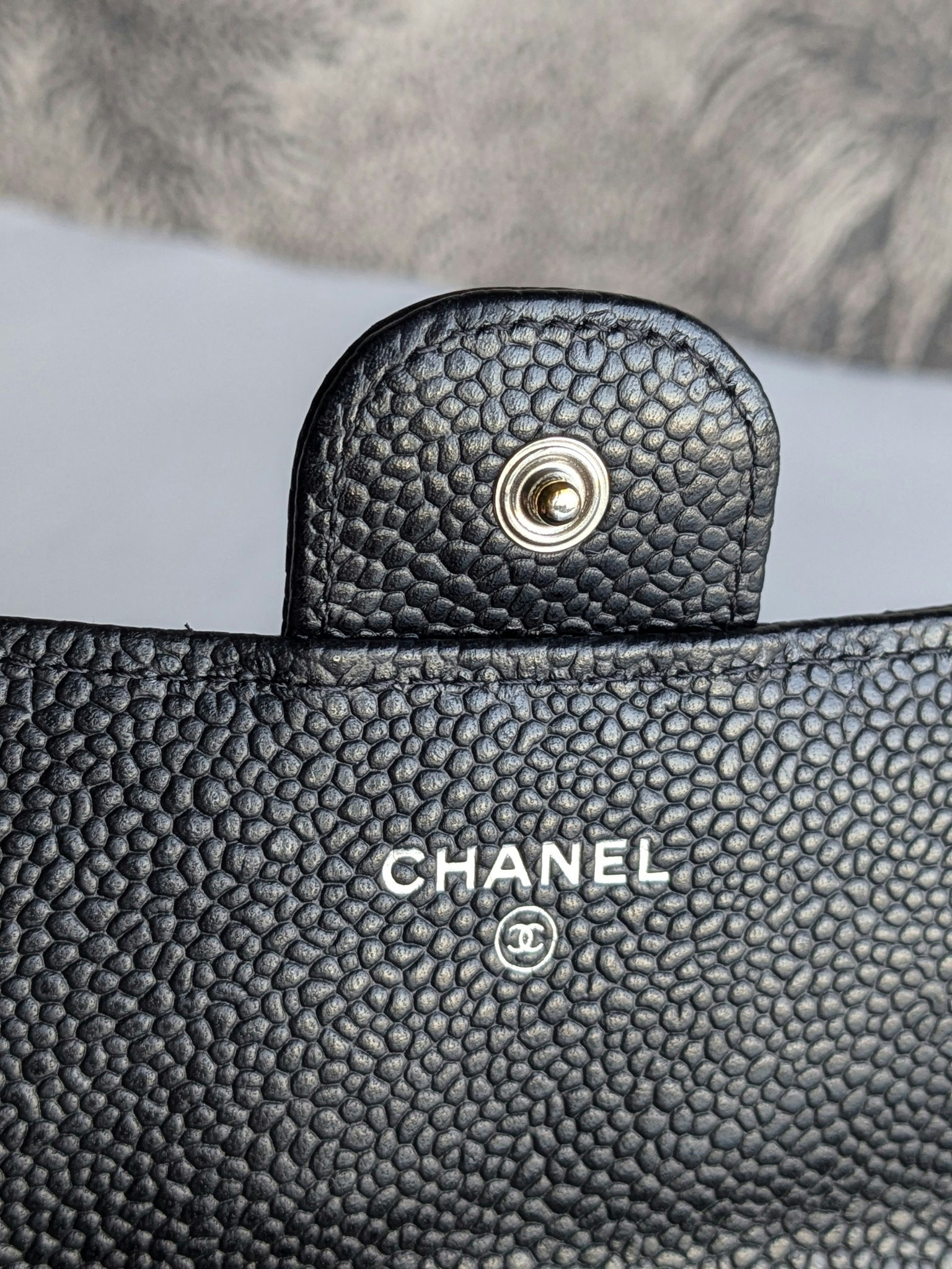 Chanel timeless classic flap long wallet caviar