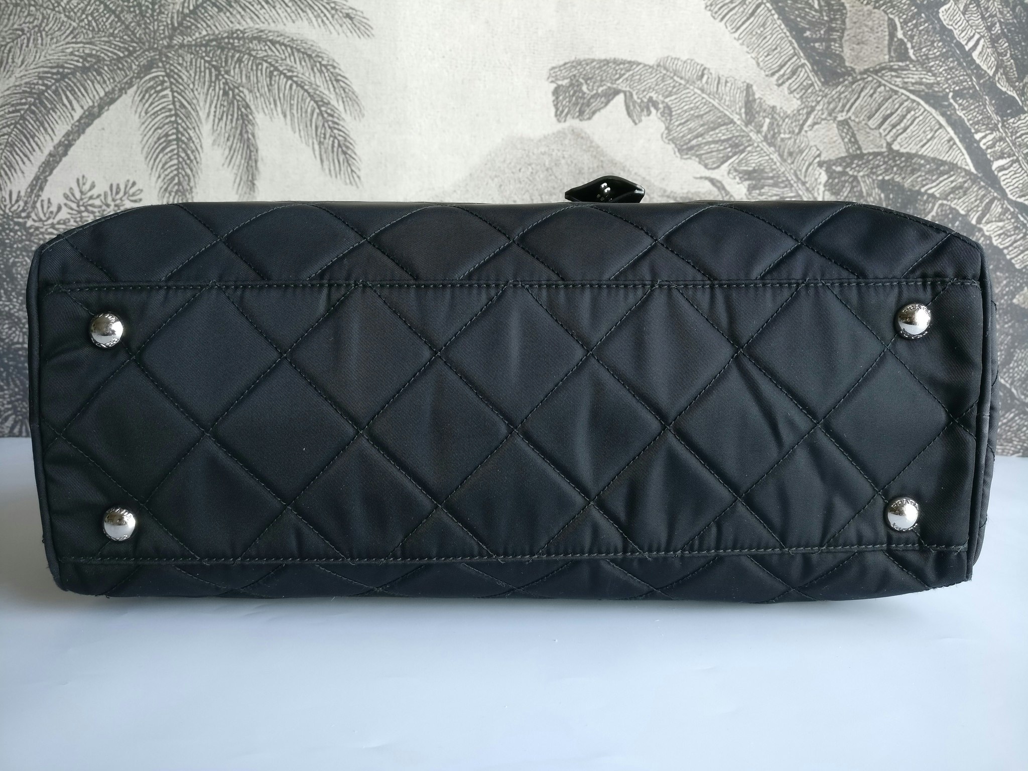 Prada quilted chain bowling bag