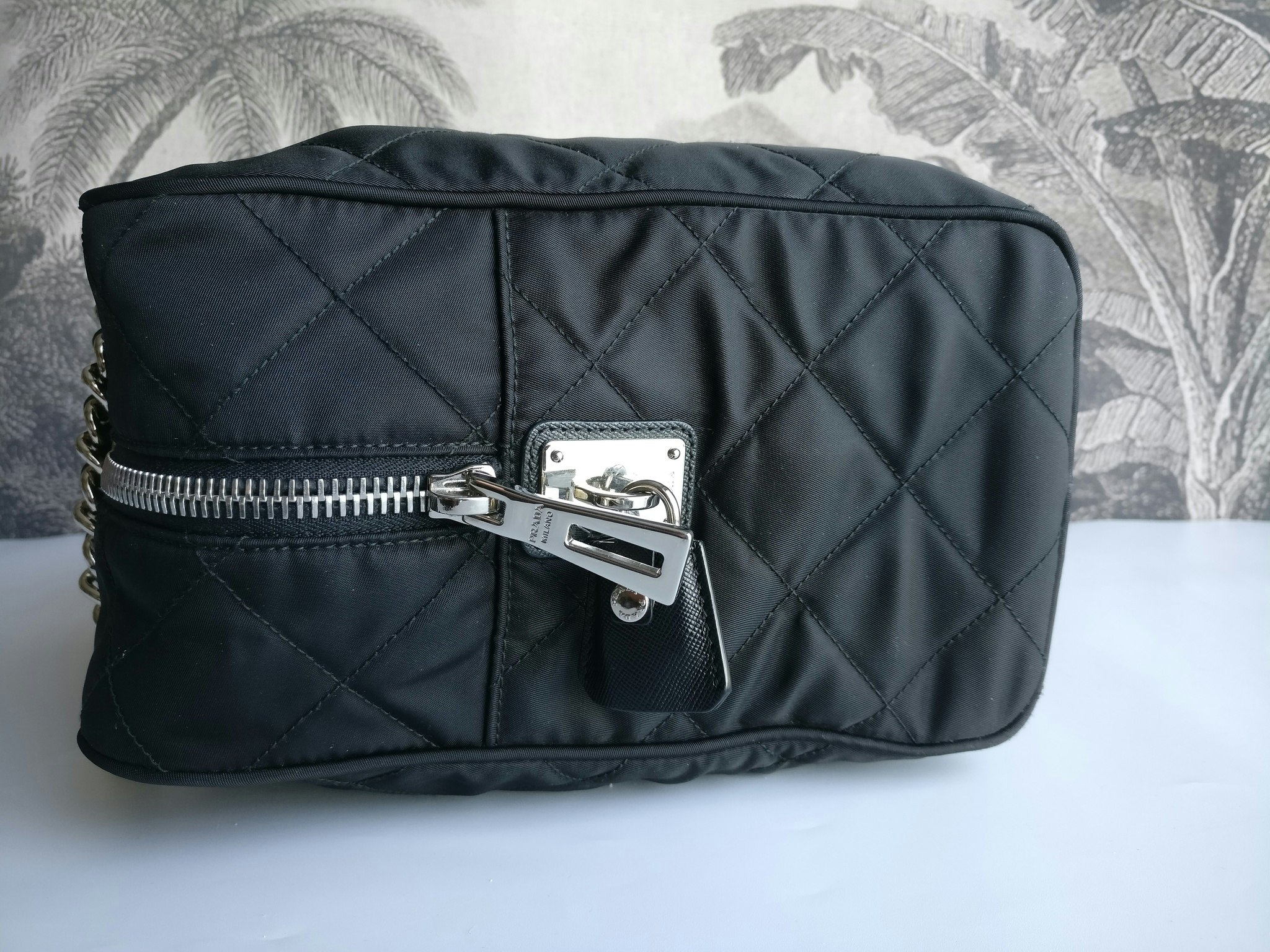 Prada quilted chain bowling bag