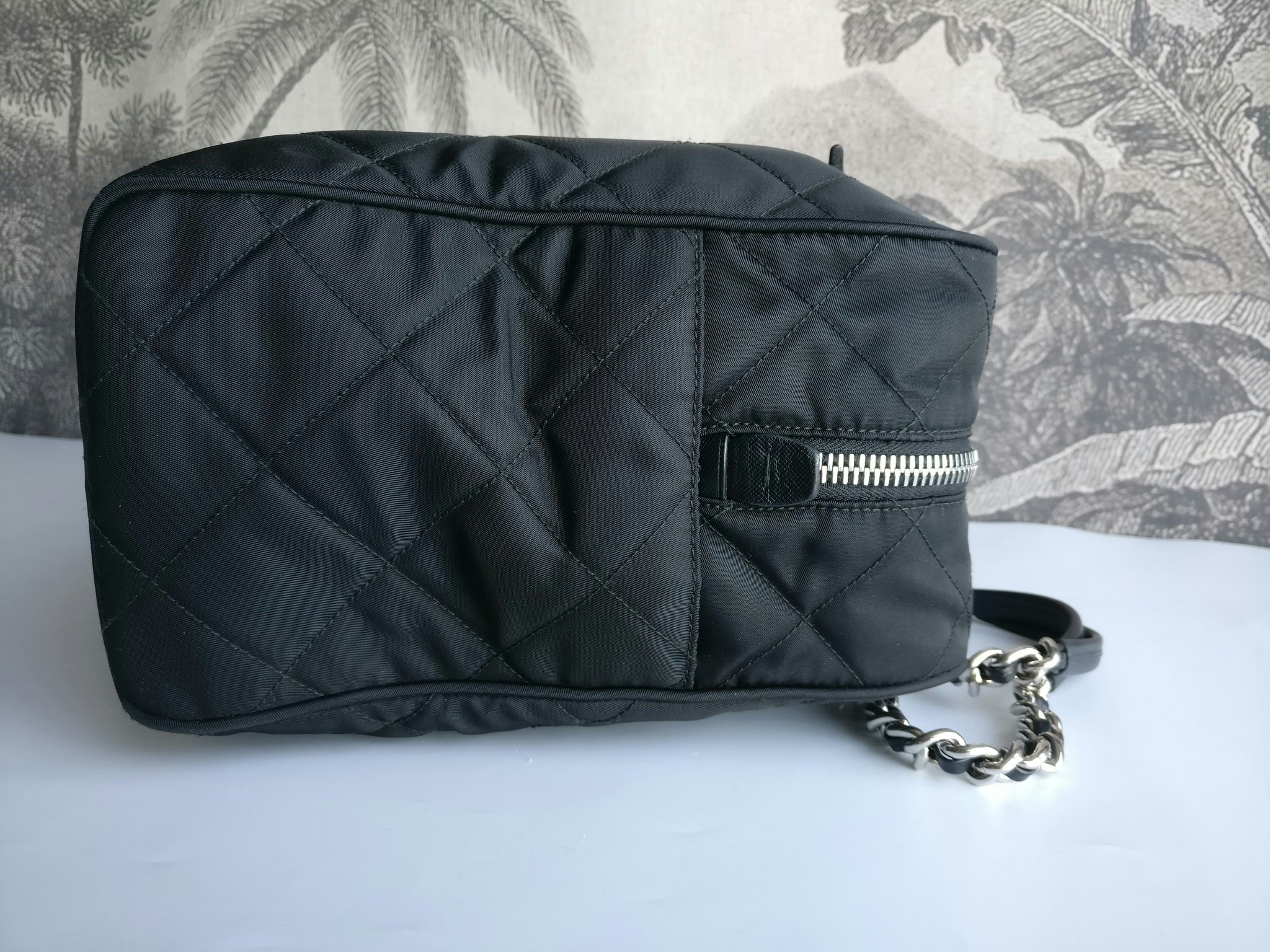 Prada quilted chain bowling bag