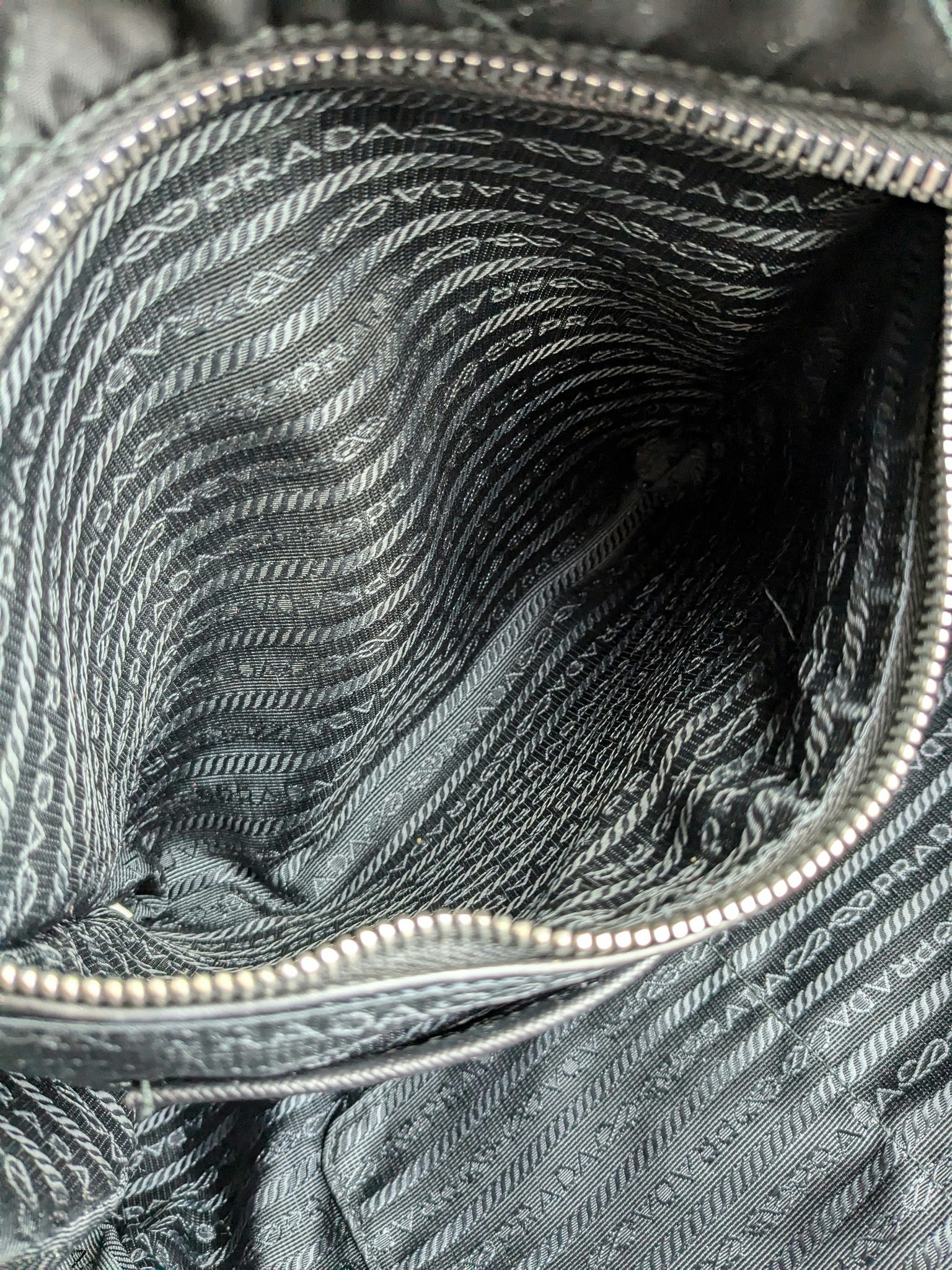 Prada quilted chain bowling bag