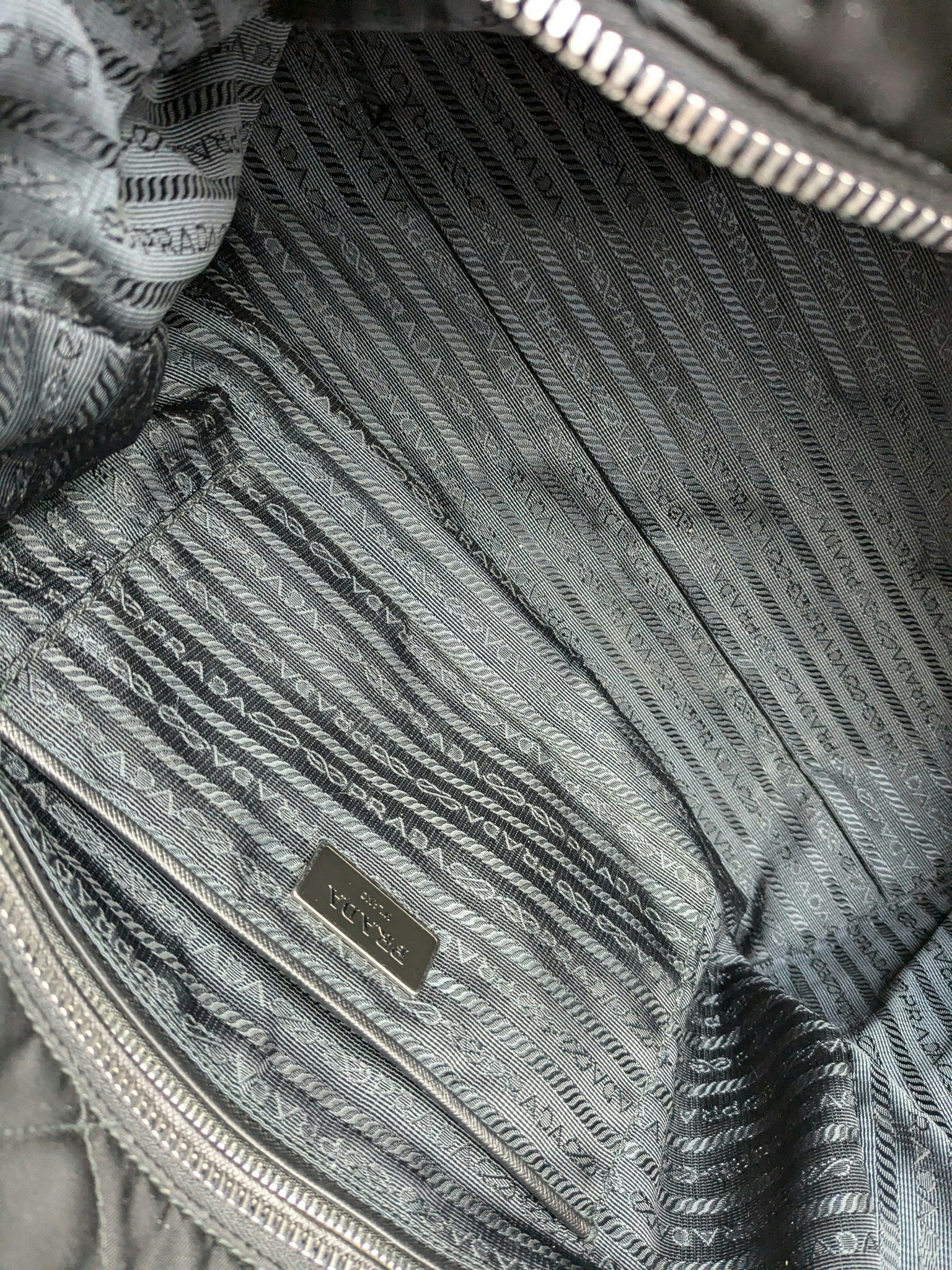 Prada quilted chain bowling bag