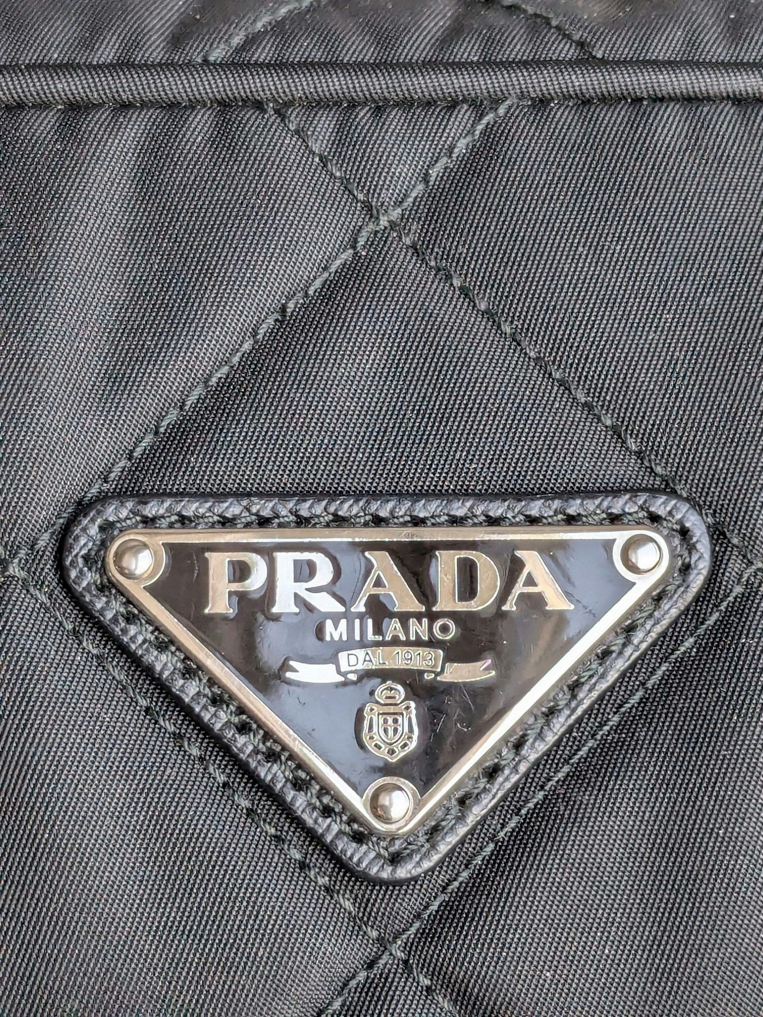 Prada quilted chain bowling bag