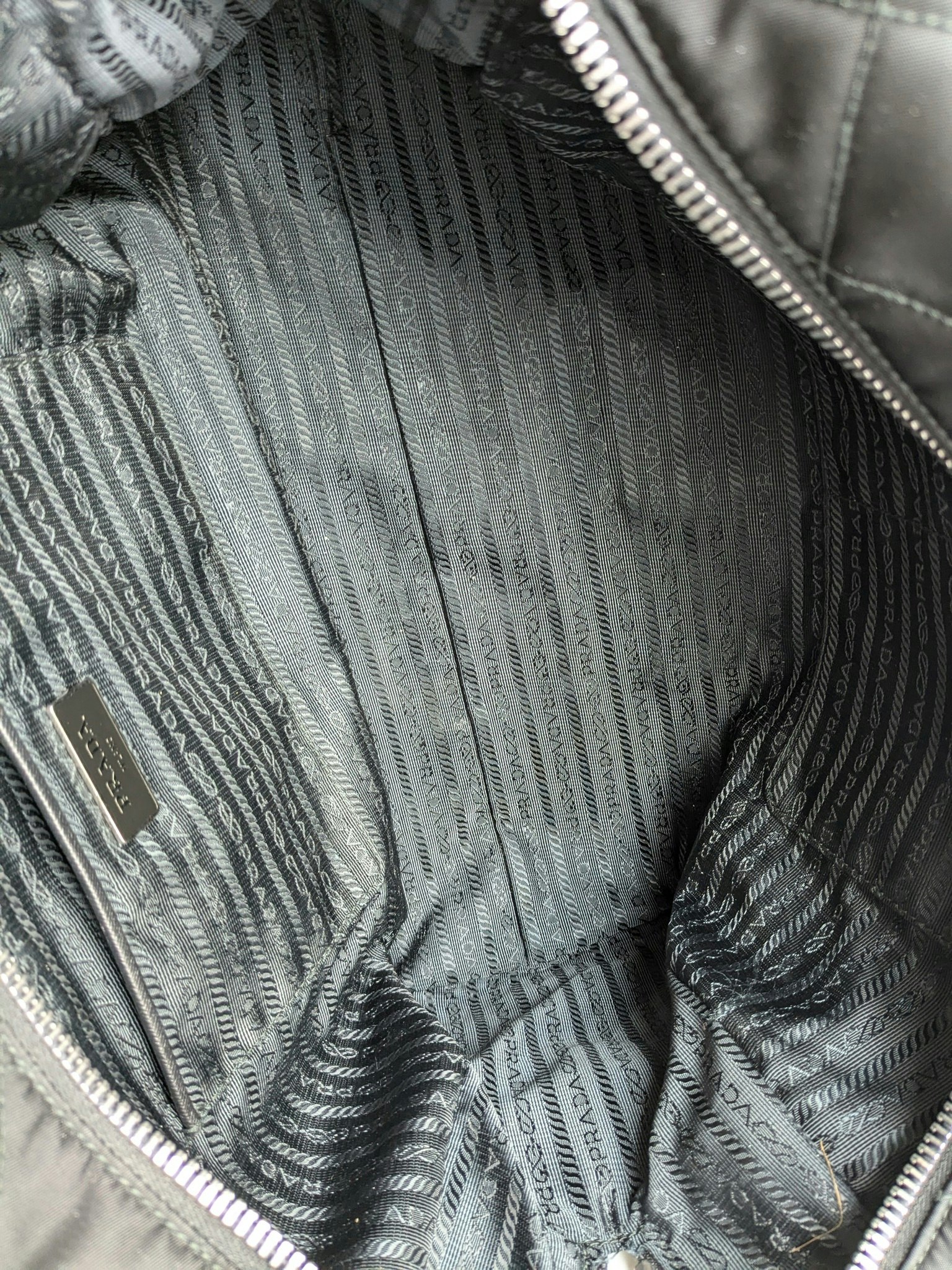 Prada quilted chain bowling bag