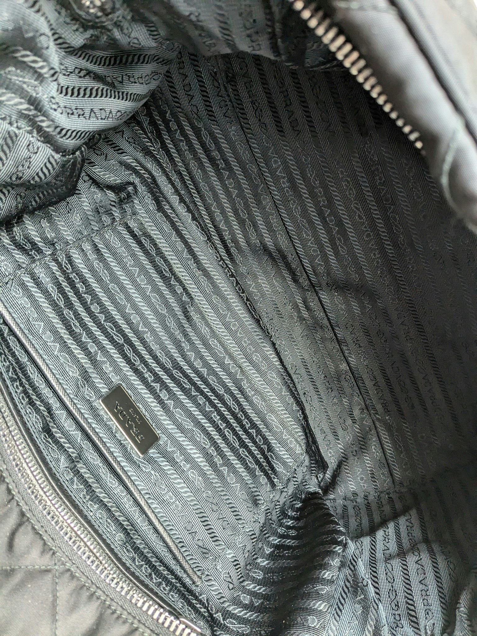 Prada quilted chain bowling bag