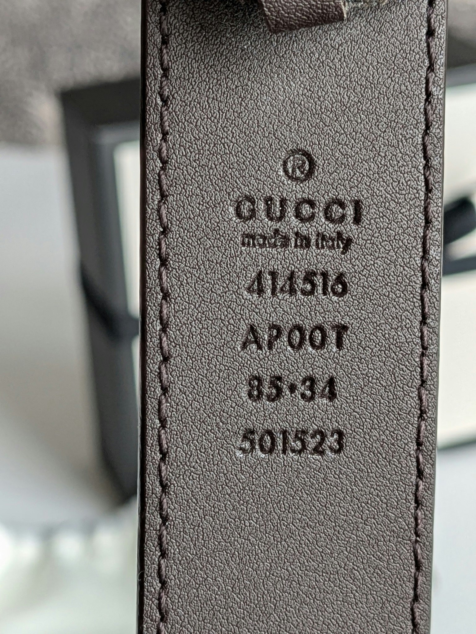 Gucci GG Marmont thin belt brown