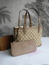 Gucci GG Small Craft Tote with pouch