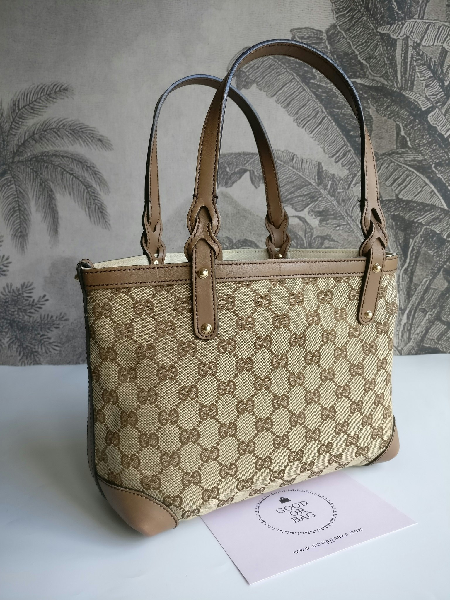 Gucci GG Small Craft Tote with pouch