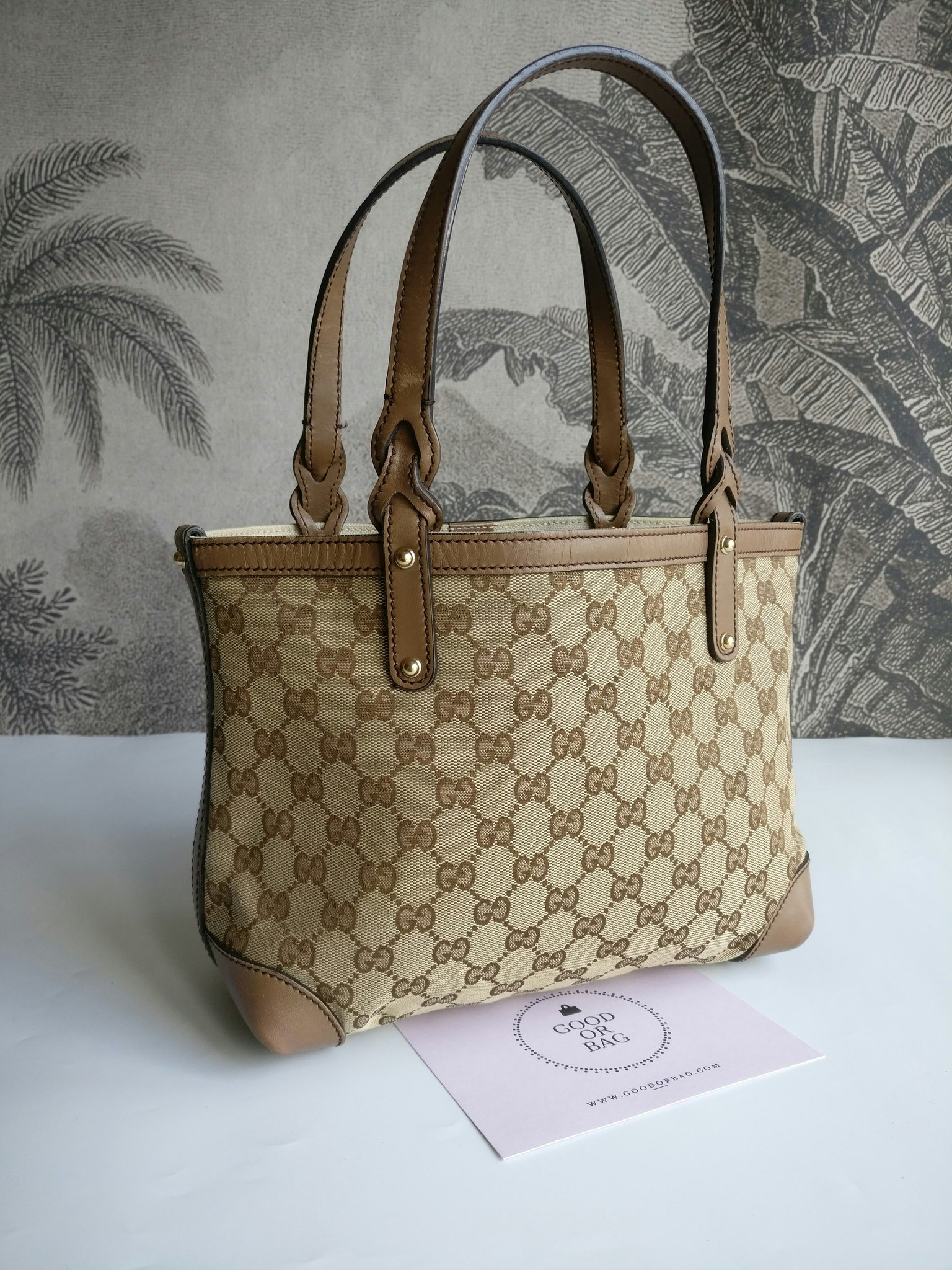 Gucci GG Small Craft Tote with pouch