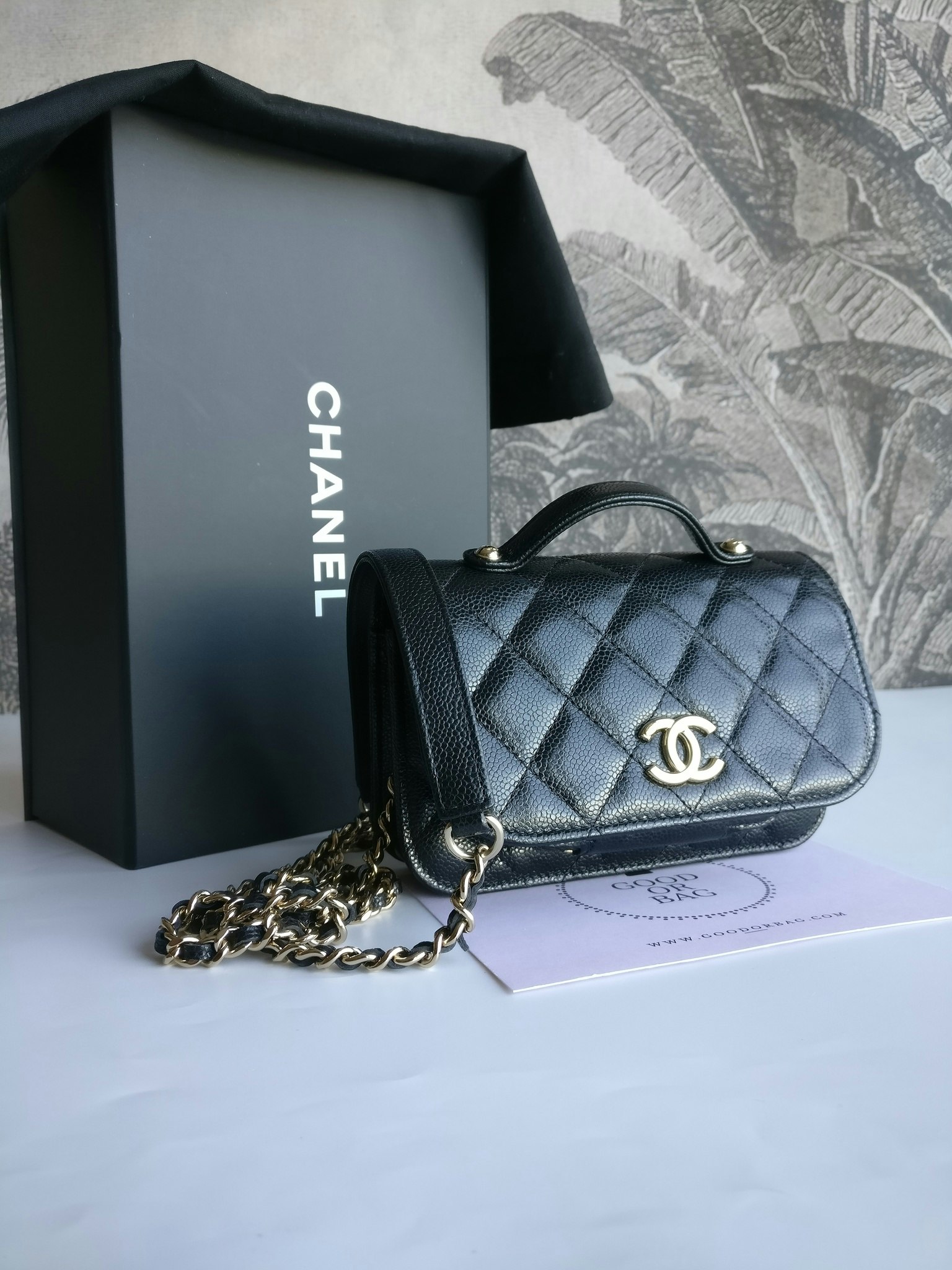 Chanel Mini Business Affinity Clutch with Chain