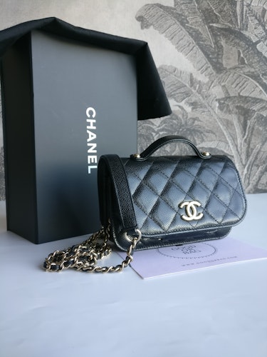 Chanel Mini Business Affinity Clutch with Chain