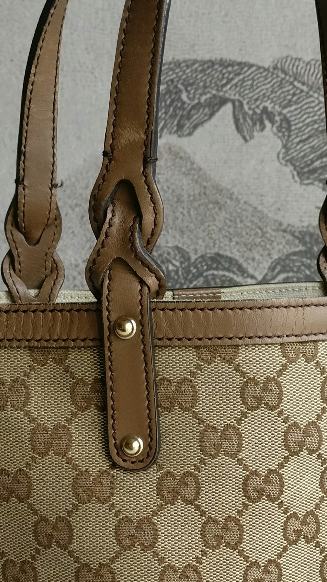 Gucci GG Small Craft Tote with pouch