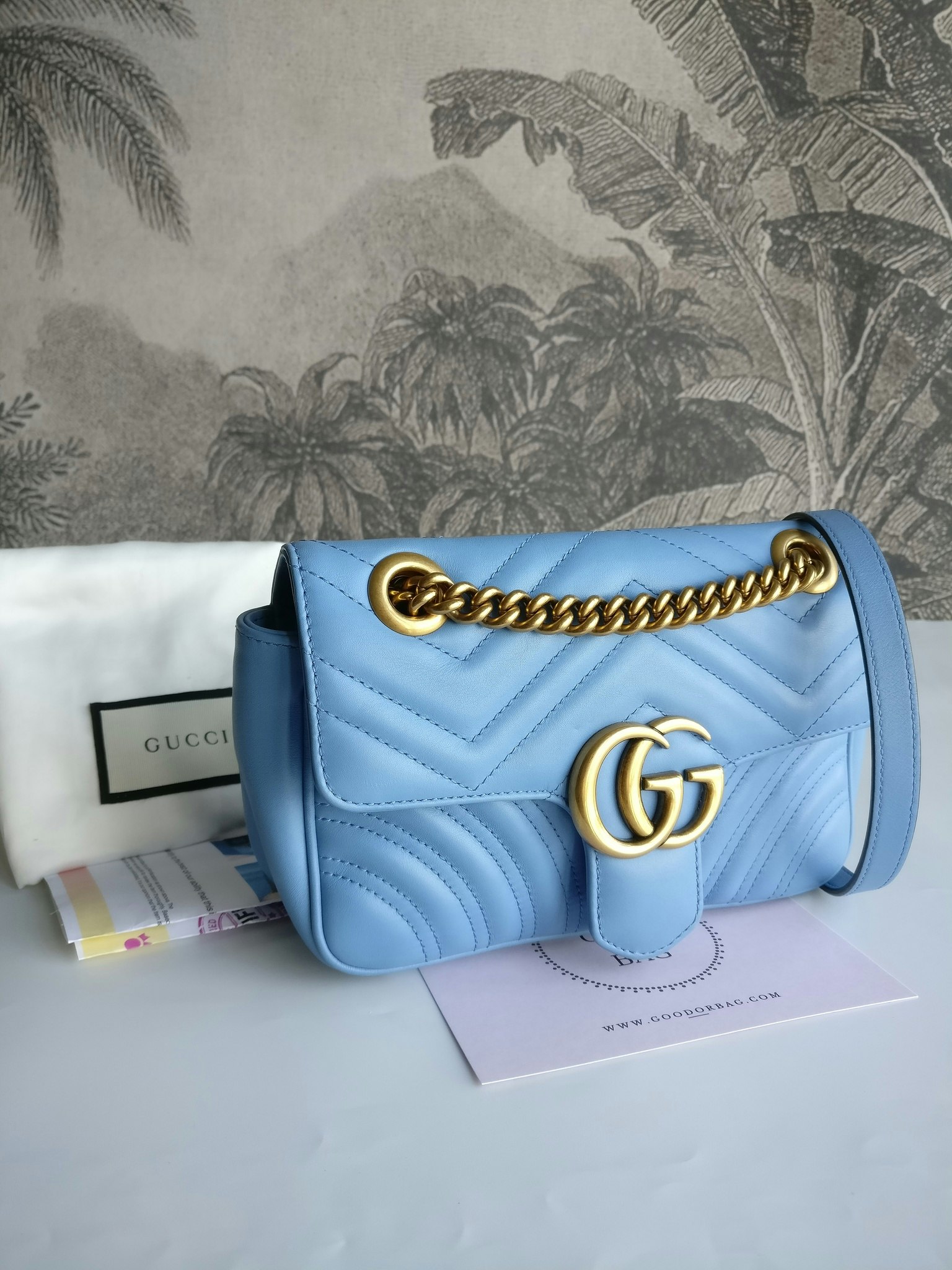 Gucci Marmont Shoulder bag light blue