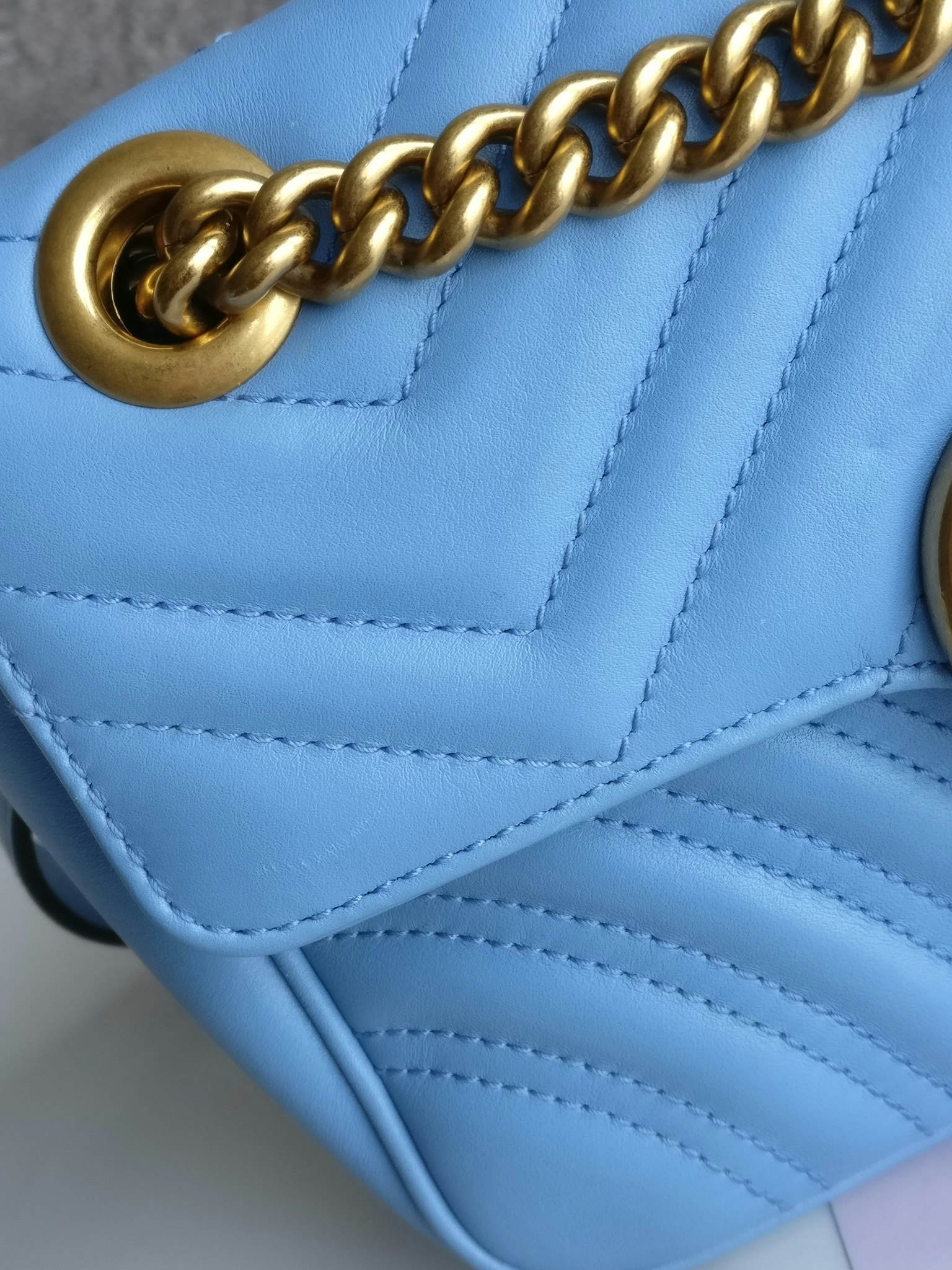 Gucci Marmont Shoulder bag light blue