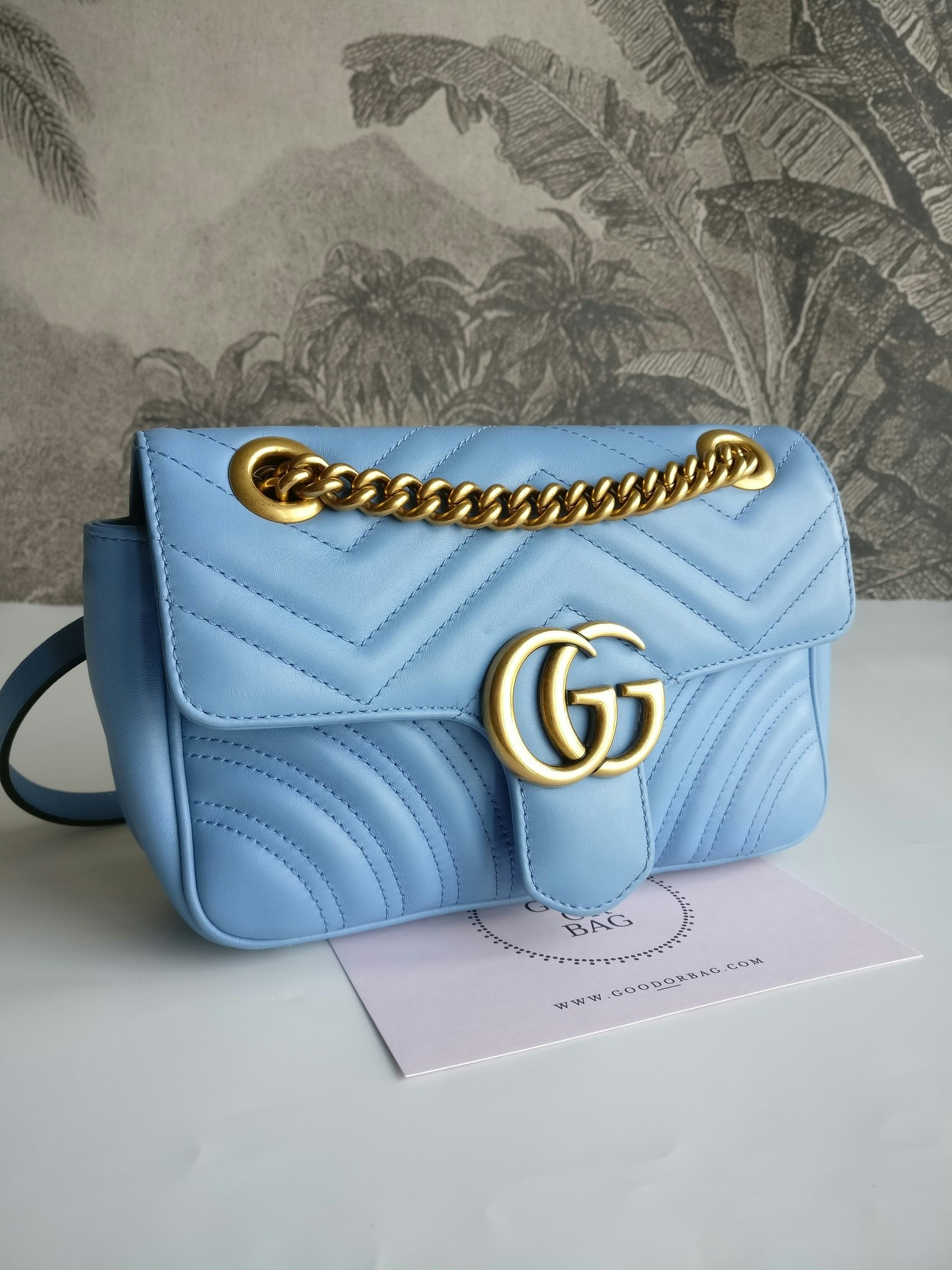 Gucci Marmont Shoulder bag light blue