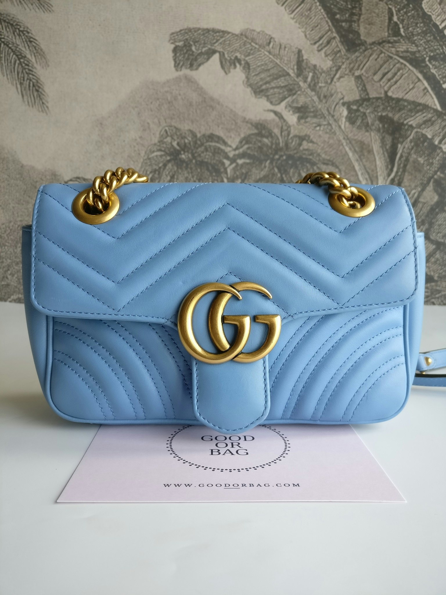 Gucci Marmont Shoulder bag light blue