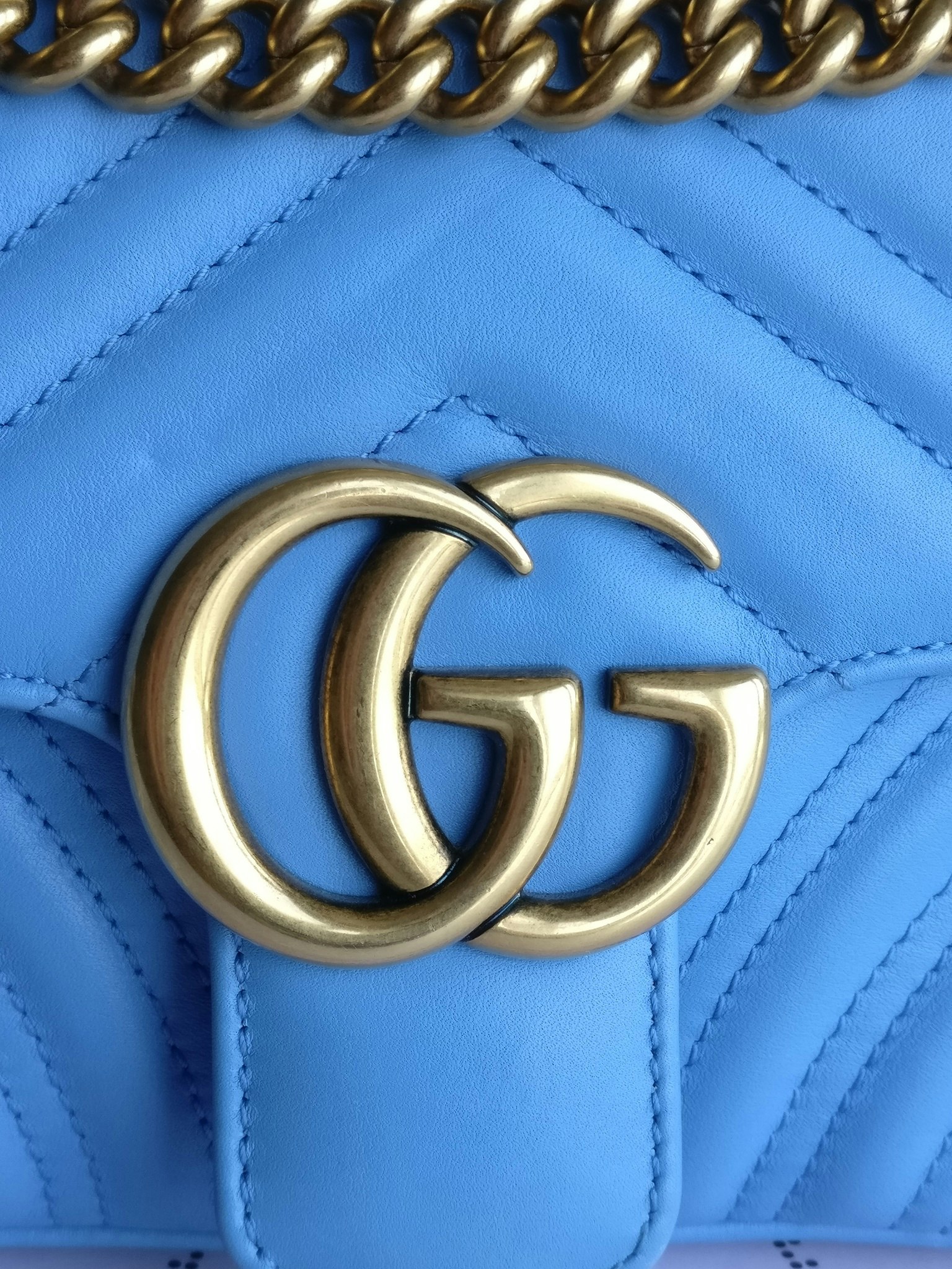 Gucci Marmont Shoulder bag light blue