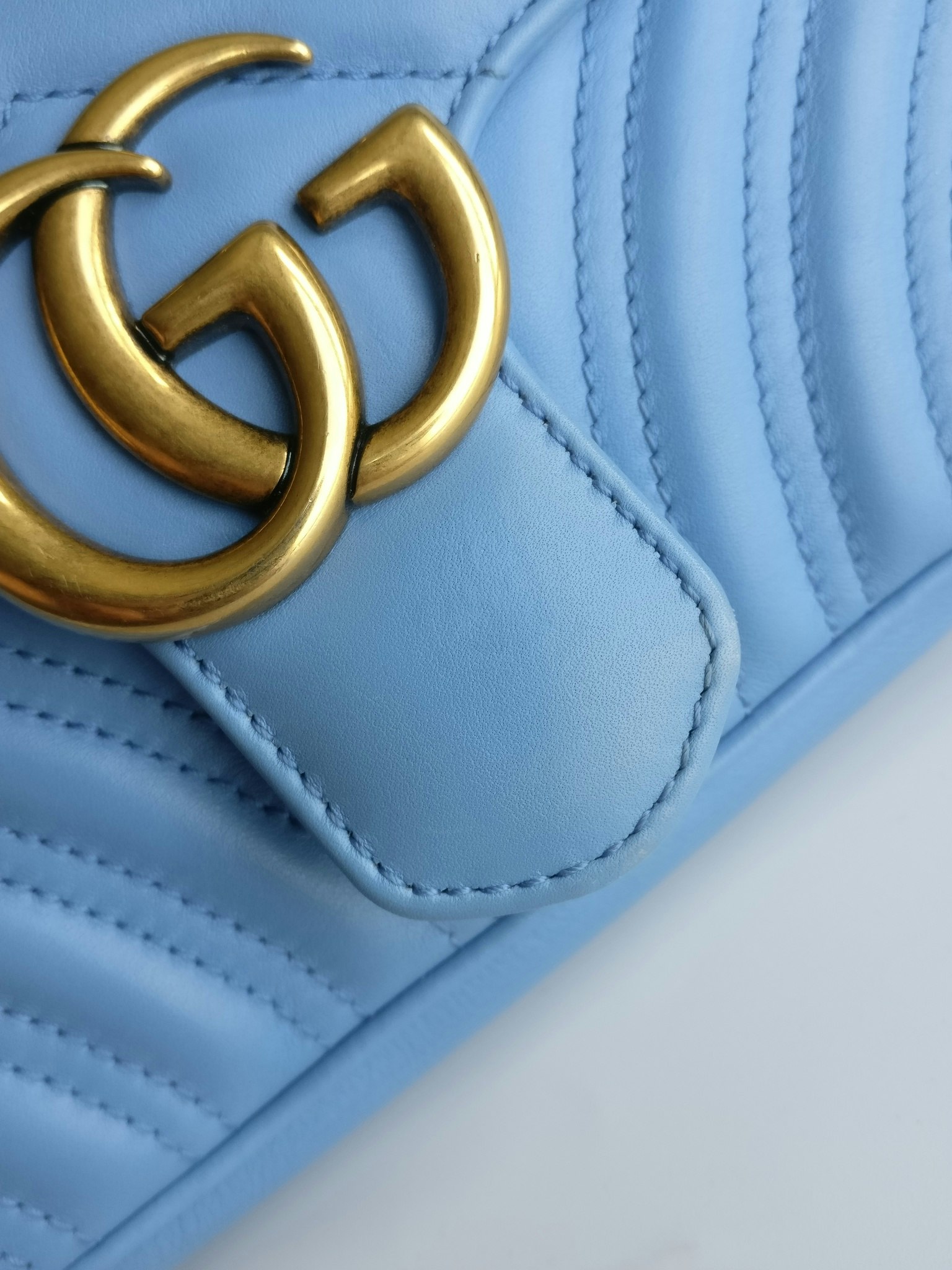 Gucci Marmont Shoulder bag light blue