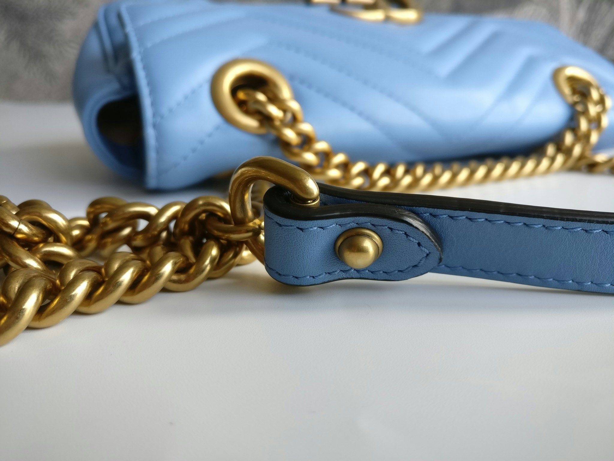 Gucci Marmont Shoulder bag light blue